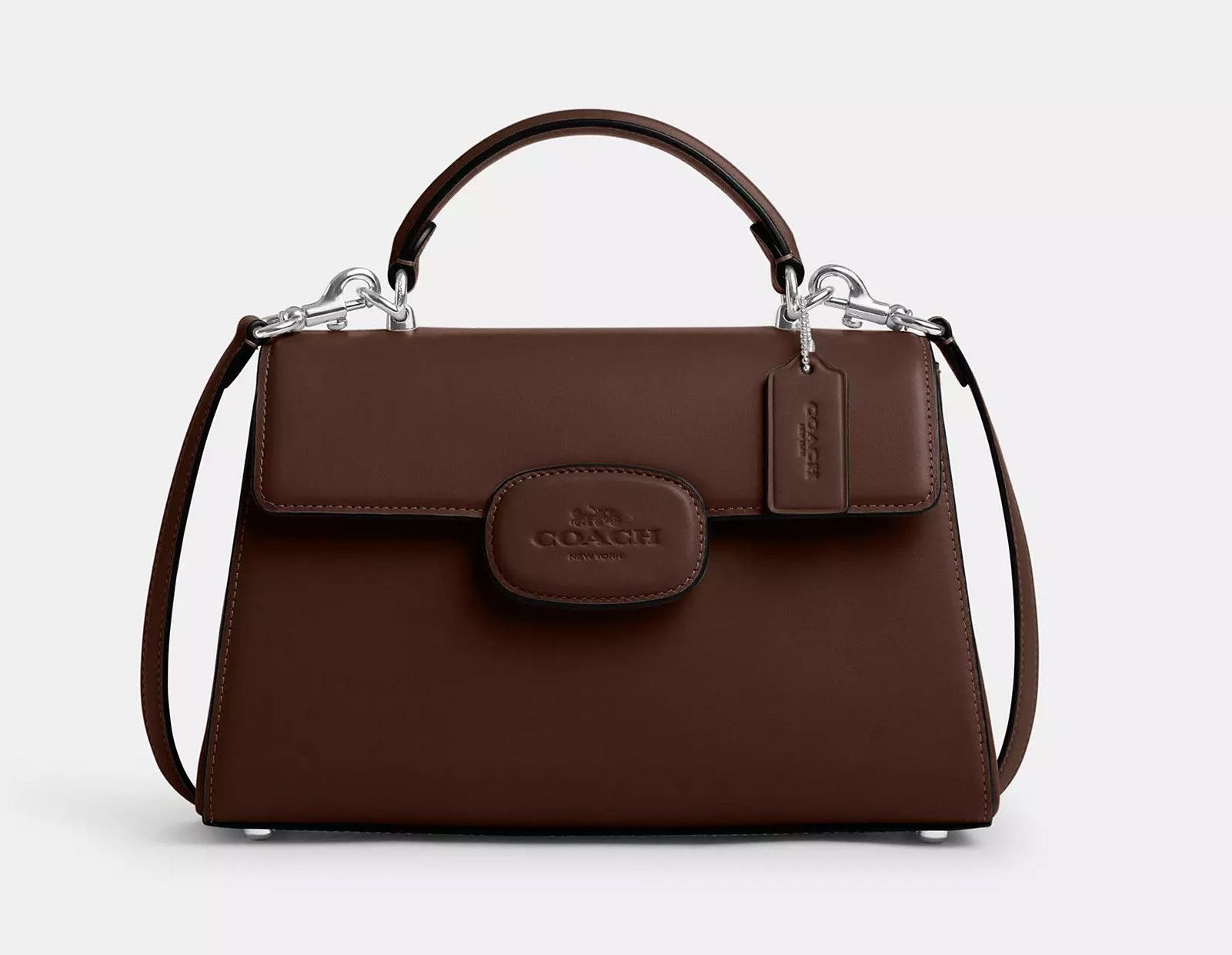 Coach Eliza Top Handle Bag Silver/Maple CT852 Size ONE SIZE - 6 Thumbnail