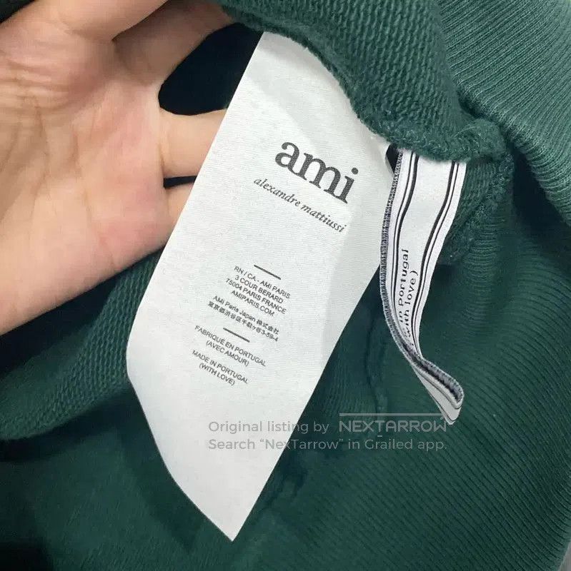 AMI AMI Long Sleeve Hoodie in Green . Size L / US 10 / IT 46 - 7 Thumbnail