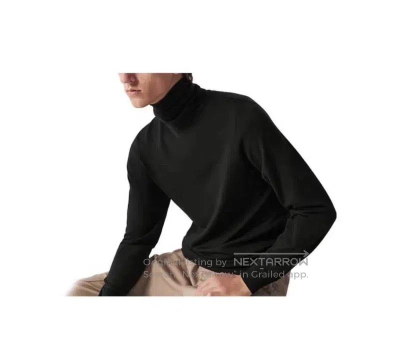 Hermes Hermes High-necked silk cashmere knitted sweater, dark gre Size US XL / EU 56 / 4 - 2 Thumbnail