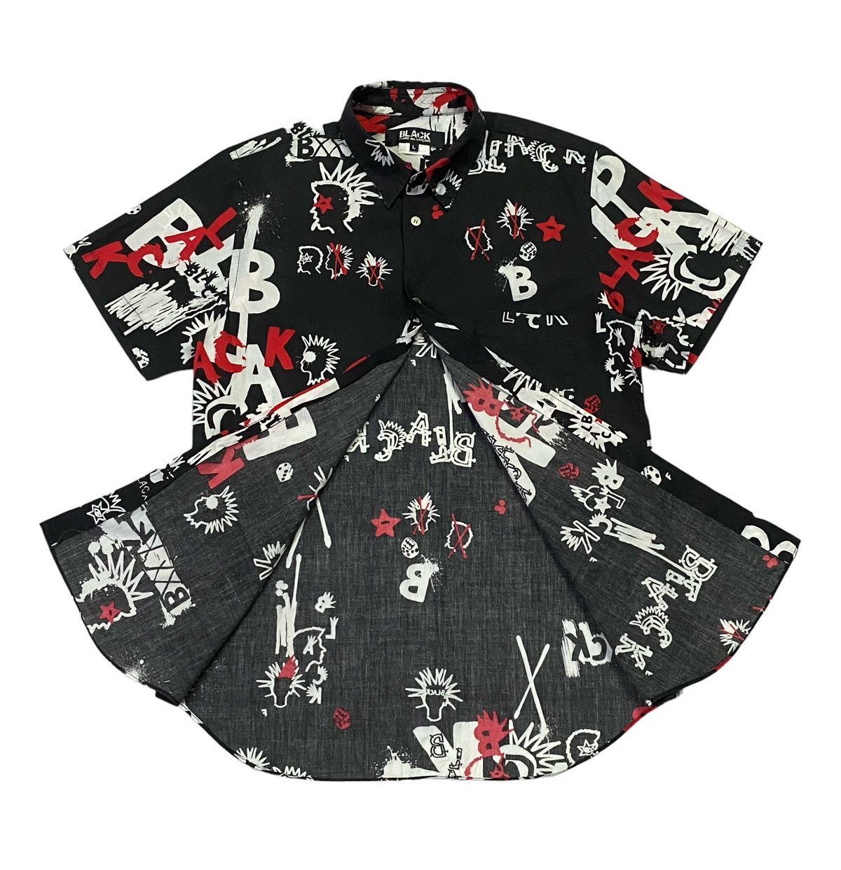 Comme des Garcons × Comme des Garcons Black Rare🔥Comme Des Garçons Black Fullprint Shirt Button Ups Size US L / EU 52-54 / 3 - 23 Thumbnail