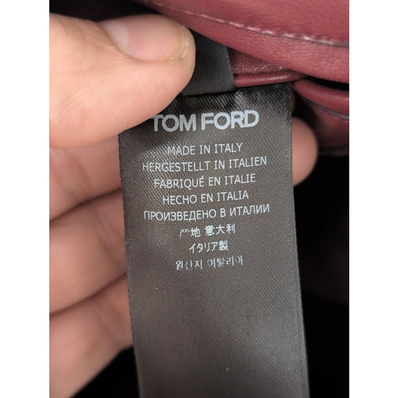 Tom Ford o1rshd1 Leather Jacket in Burgandy Size US L / EU 52-54 / 3 - 19 Thumbnail