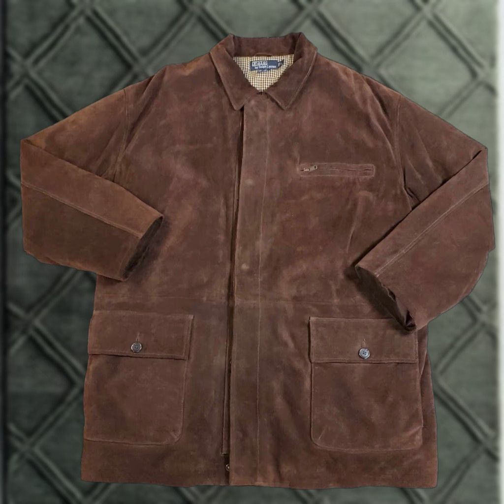 Ralph Lauren VINTAGE Polo Ralph Lauren Leather Jacket Bomber L - Brown - Large - Full Zip - Lined - Cotton Lining - Men Size US L / EU 52-54 / 3 - 1 Thumbnail