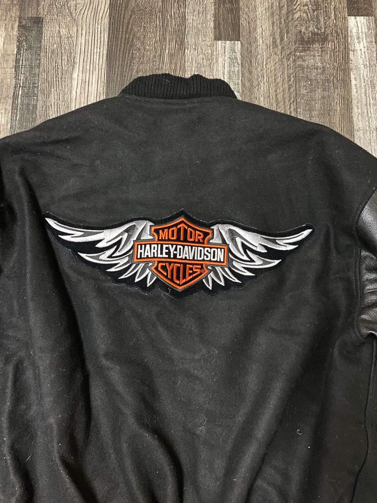 Harley Davidson Vintage Harley Davidson Letterman Varsity Jacket Leather Size US L / EU 52-54 / 3 - 3 Thumbnail