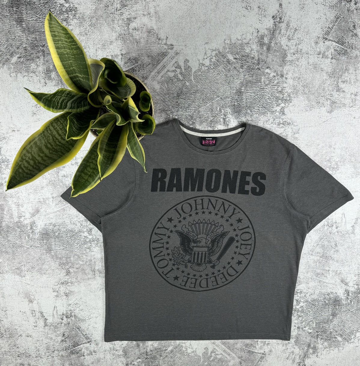Band Tees Ramones Rock Punk Retro USA Big Logo Grey Men XXL T Shirt Tee Size US XXL / EU 58 / 5 - 1 Thumbnail