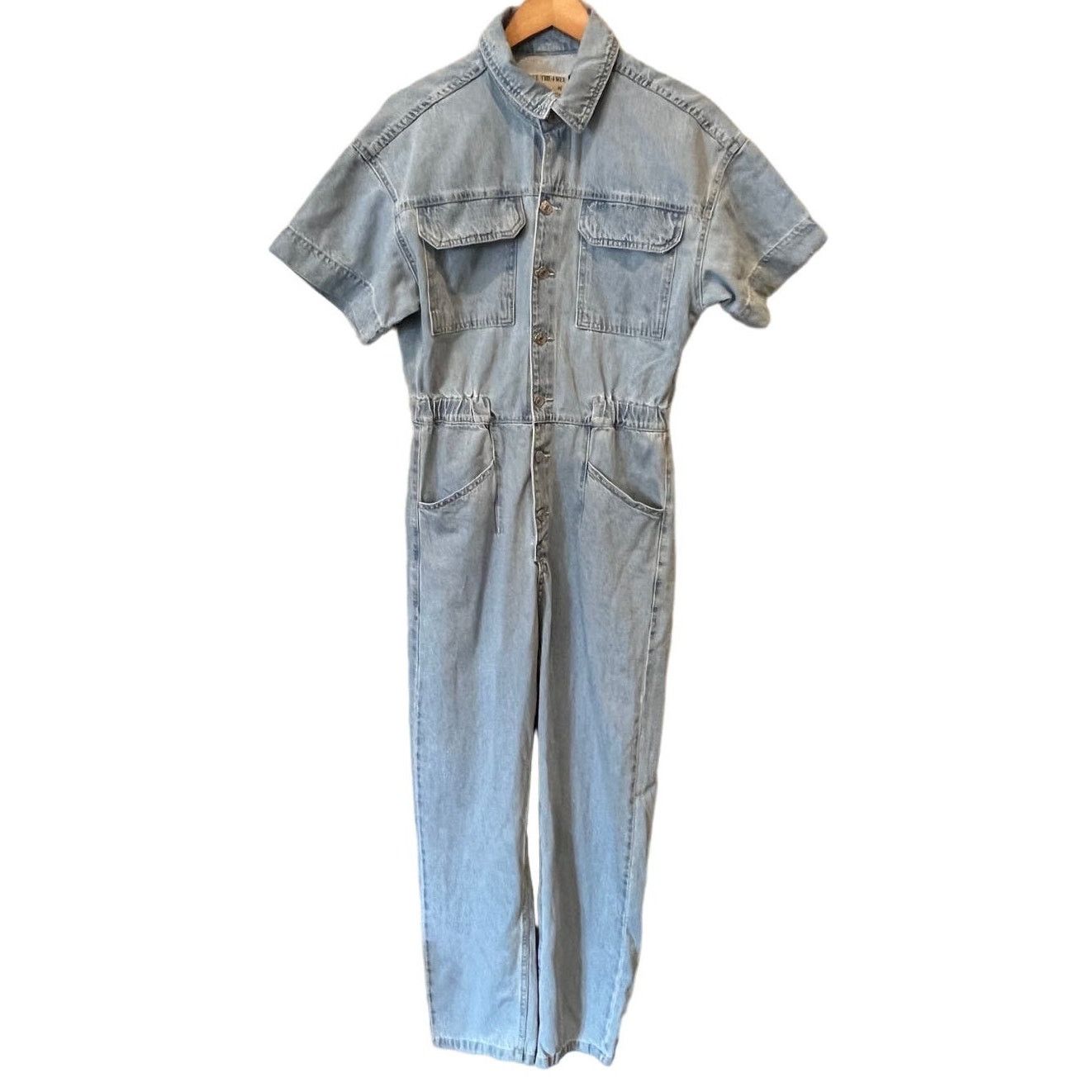 Free People FREE PEOPLE We the Free Marci Denim Jumpsuit Size Medium Size 28" / US 6 / IT 42 - 2 Thumbnail