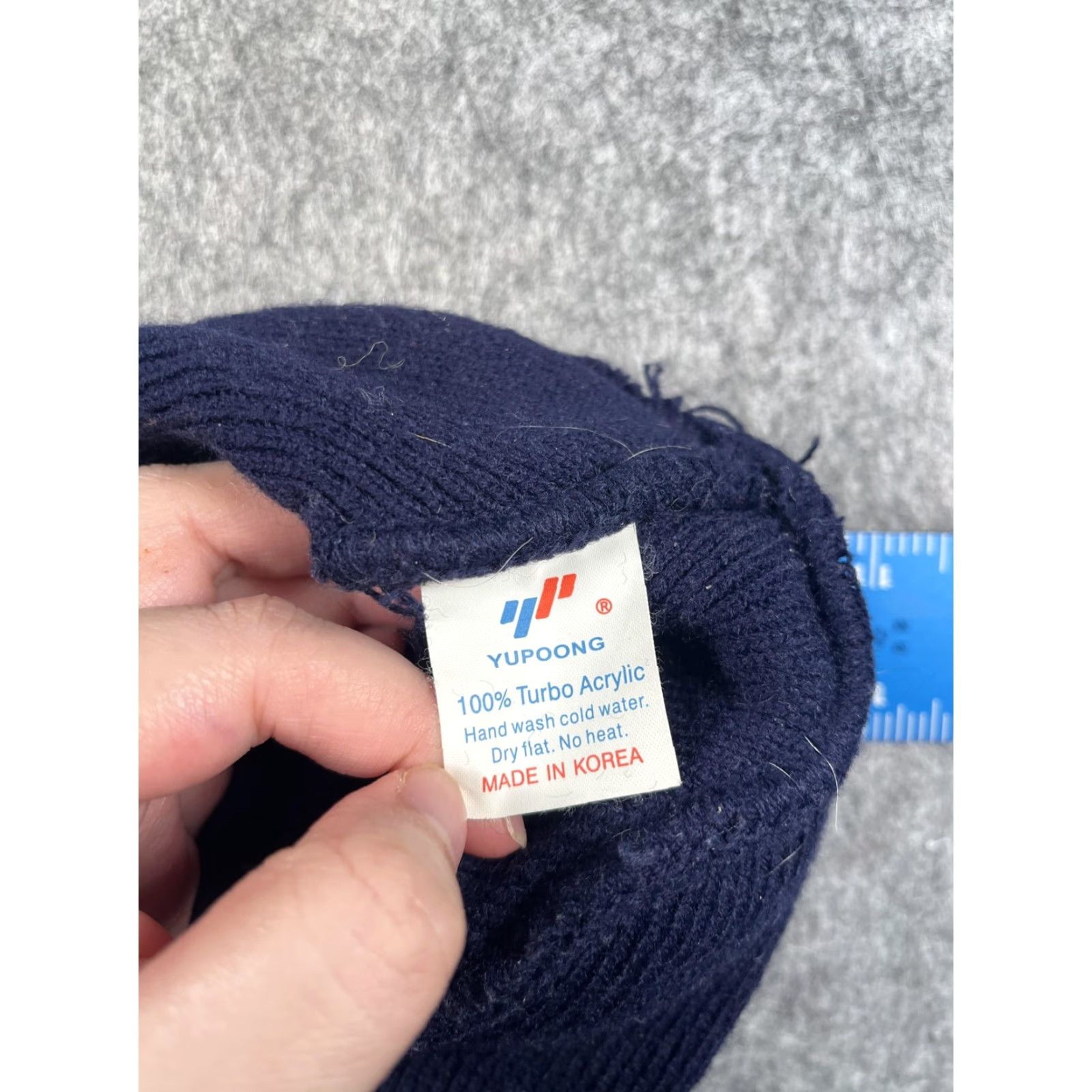 Vintage Yupoong Beanie Mens One Size Blue Knit SureWest Logo Stretch Winter Workwear Hat Size ONE SIZE - 7 Thumbnail