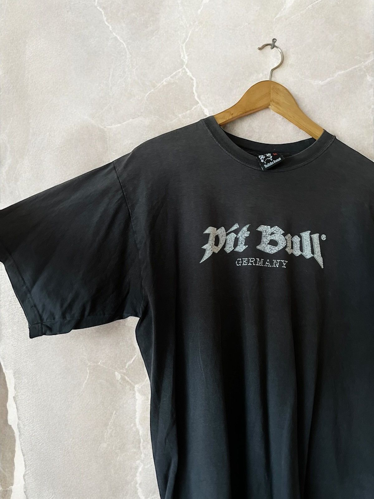 Band Tees × Vintage PIT BULL GERMANY "Brass Knuckles" Hooligan VINTAGE 90s tee Size US L / EU 52-54 / 3 - 7 Thumbnail