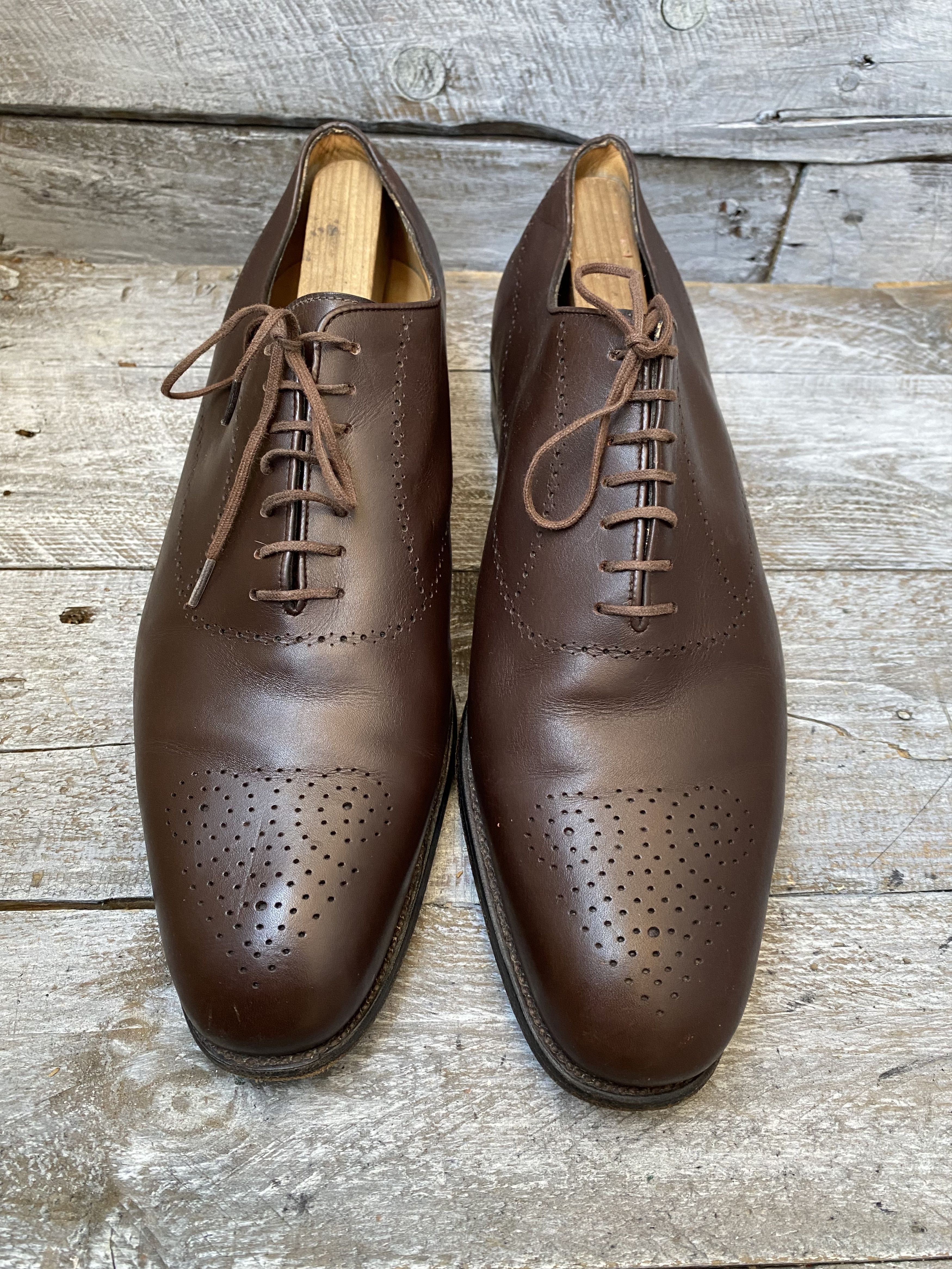 J.M. Weston Jm weston brown oxford brown leather shoes Uk8E Size US 9 / EU 42 - 3 Thumbnail