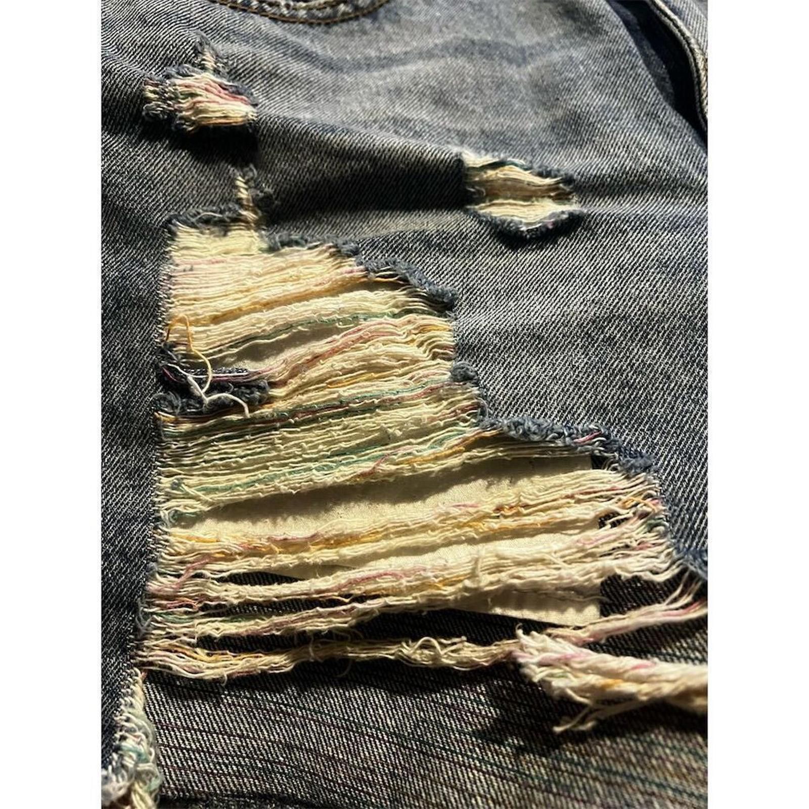Kancan USA Kancan Women's Denim Cut-Off Shorts Blue Size L rainbow Size 36" / US 14 / IT 50 - 11 Thumbnail