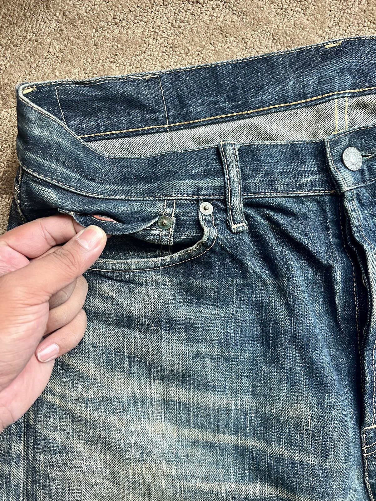 Japanese Brand × OMNIGOD × Vintage Omnigod Selvedge Smoke Flared Jeans Size US 36 / EU 52 - 8 Thumbnail