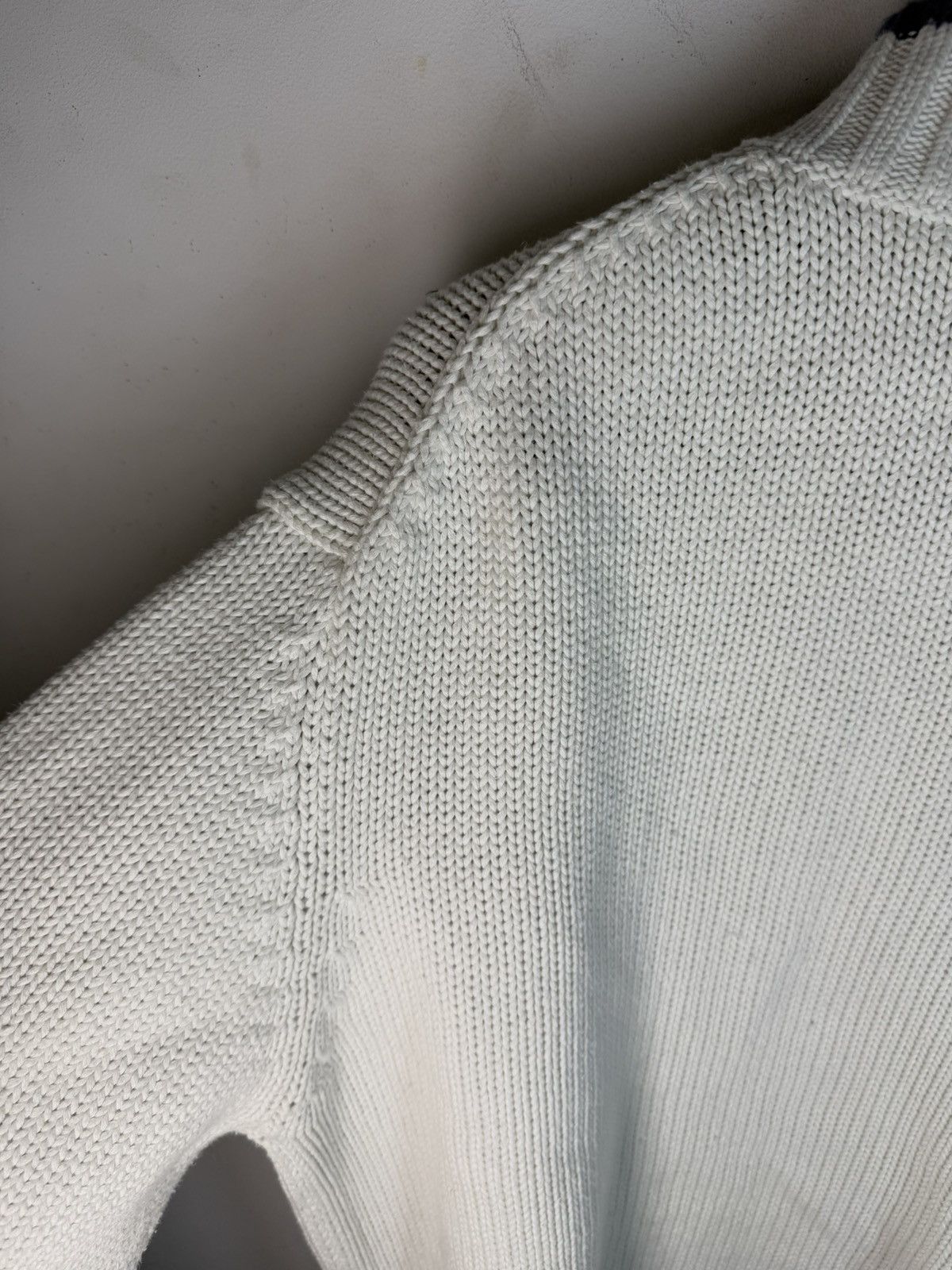 Yves Saint Laurent Heavy White YSL Sweater Zip Knit Thick YSL Sweatshirt Size US L / EU 52-54 / 3 - 16 Thumbnail