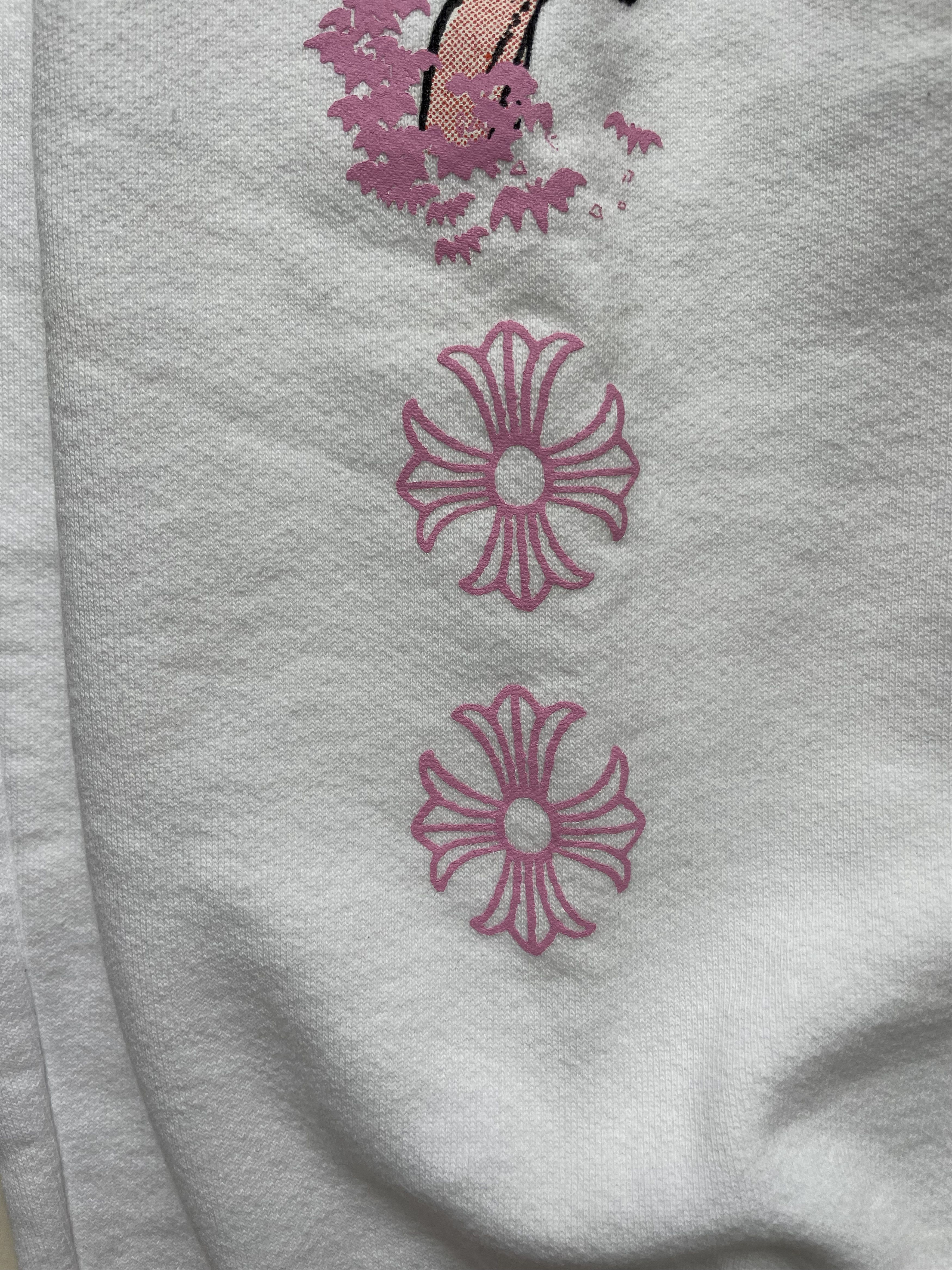 Chrome Hearts Chrome Hearts Deadly Doll Horseshoe White Sweatpants Size 29" - 7 Thumbnail