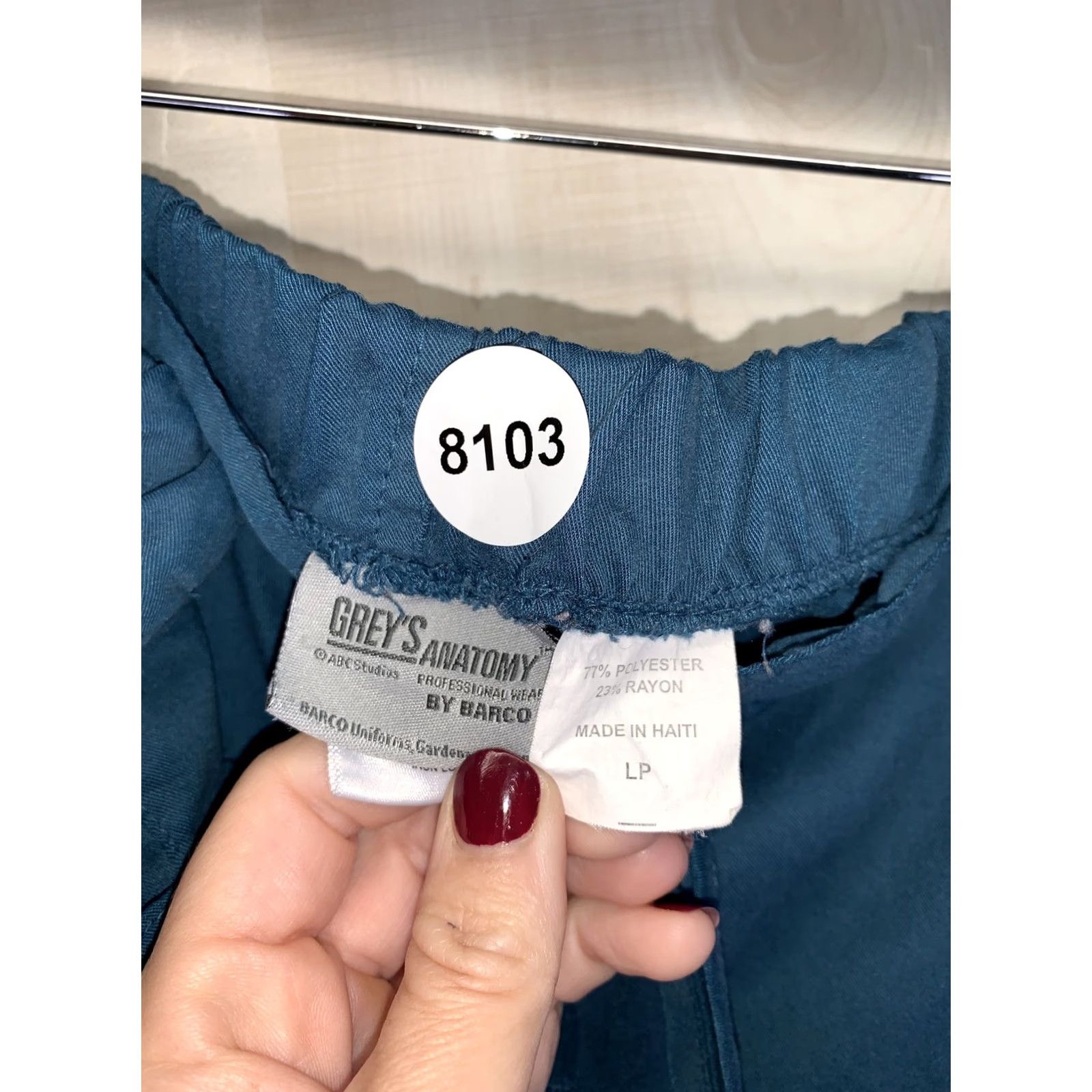 Altea Grey’s Anatomy Womens Scrub Bottoms- Royal Blue, Petite Large, Teal Blue, 8103 Size 36" / US 14 / IT 50 - 6 Thumbnail