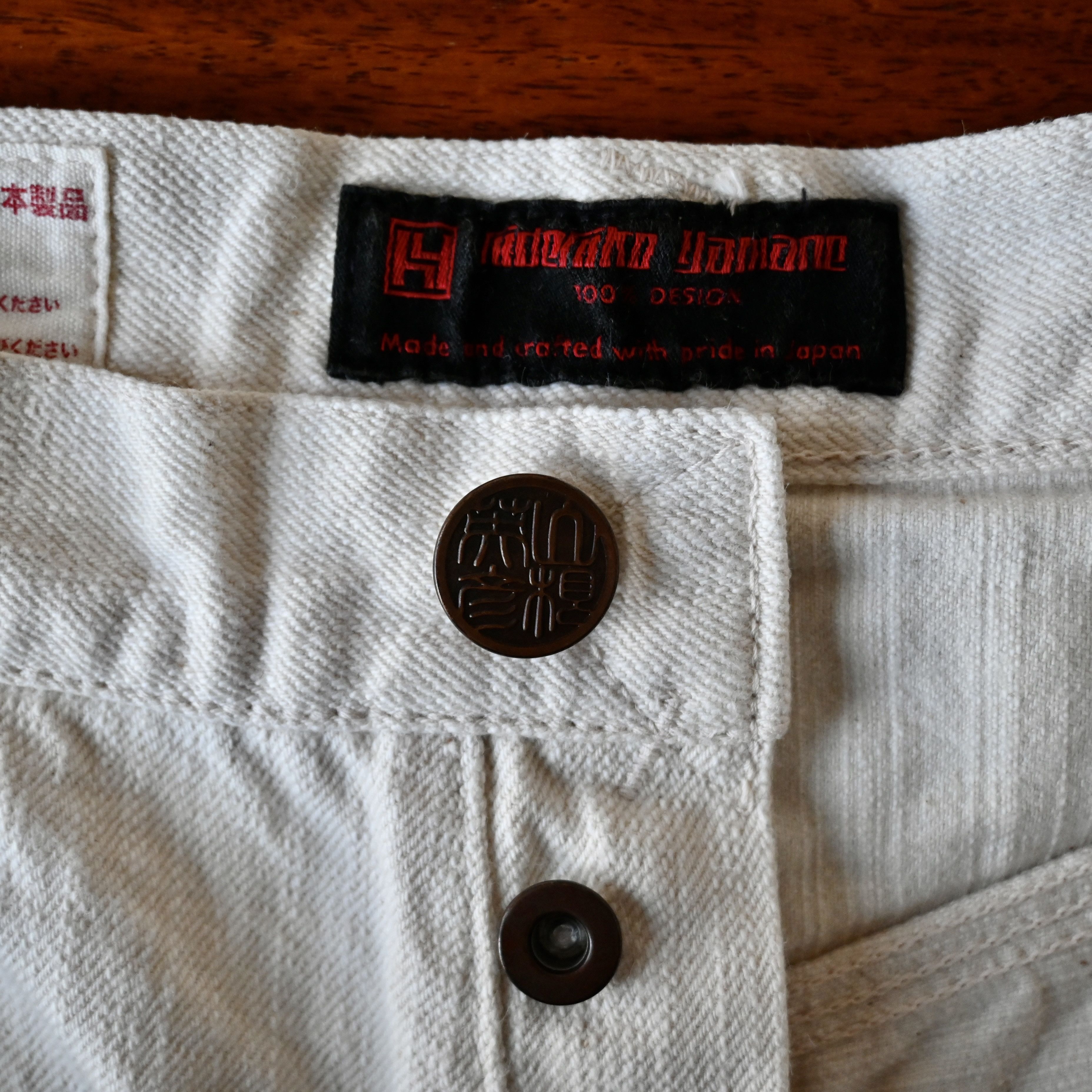 Evisu Hidehiko Yamane by Evisu white slub denim jeans Size US 33 - 18 Thumbnail