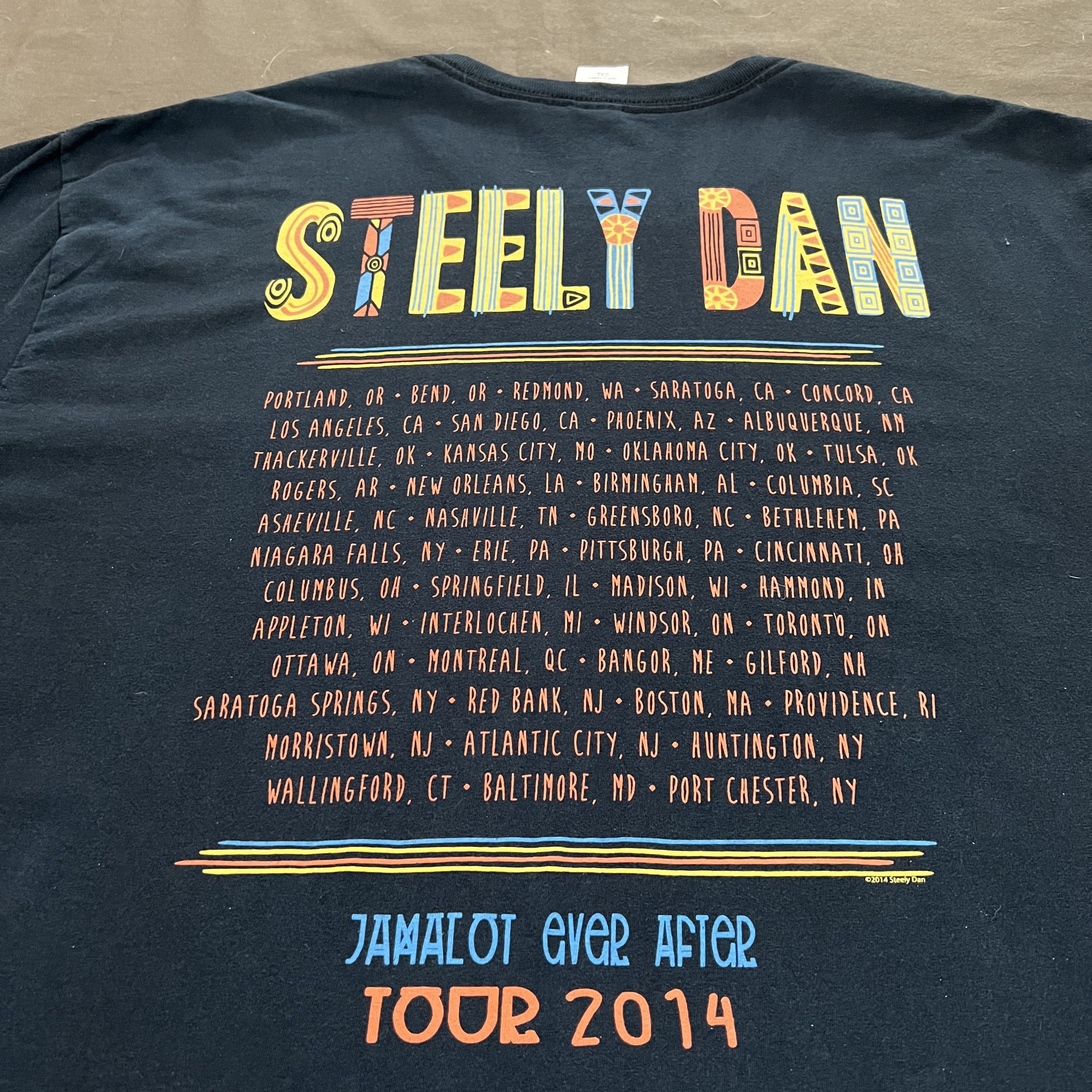 Band Tees 2014 Steely Dan Jamalot Promo Tour Tee 2XL Size US XXL / EU 58 / 5 - 6 Thumbnail