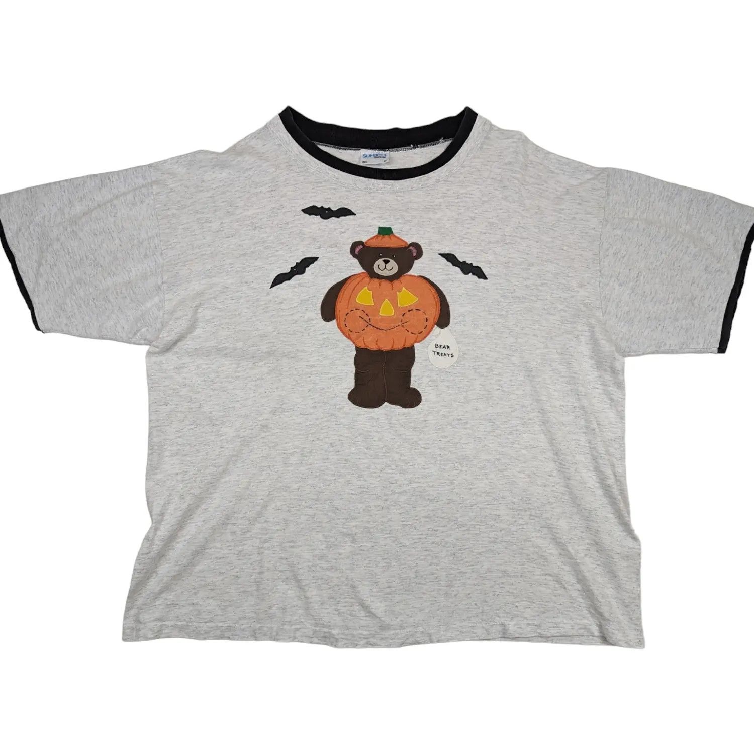 Vintage Vintage SUN BELT Teddy Bear Halloween Pumpkin Graphic Tee Size US XL / EU 56 / 4 - 2 Thumbnail