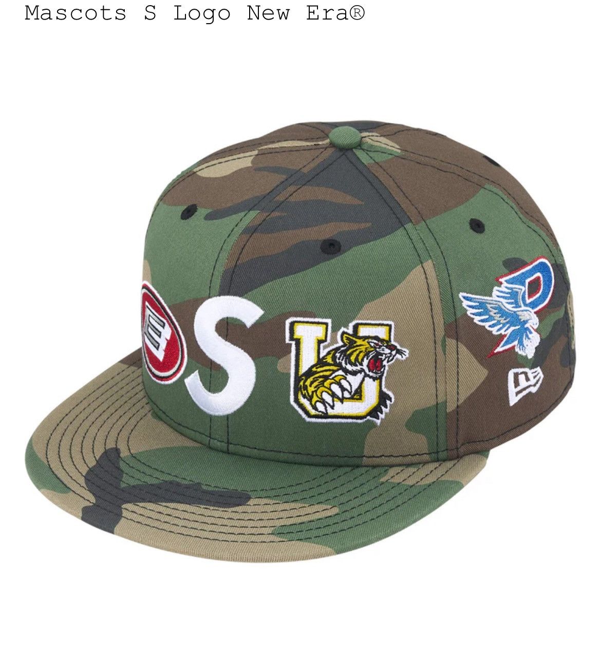 New Era × Supreme Supreme New Era Mascots Multi S Logo Fitted Hat