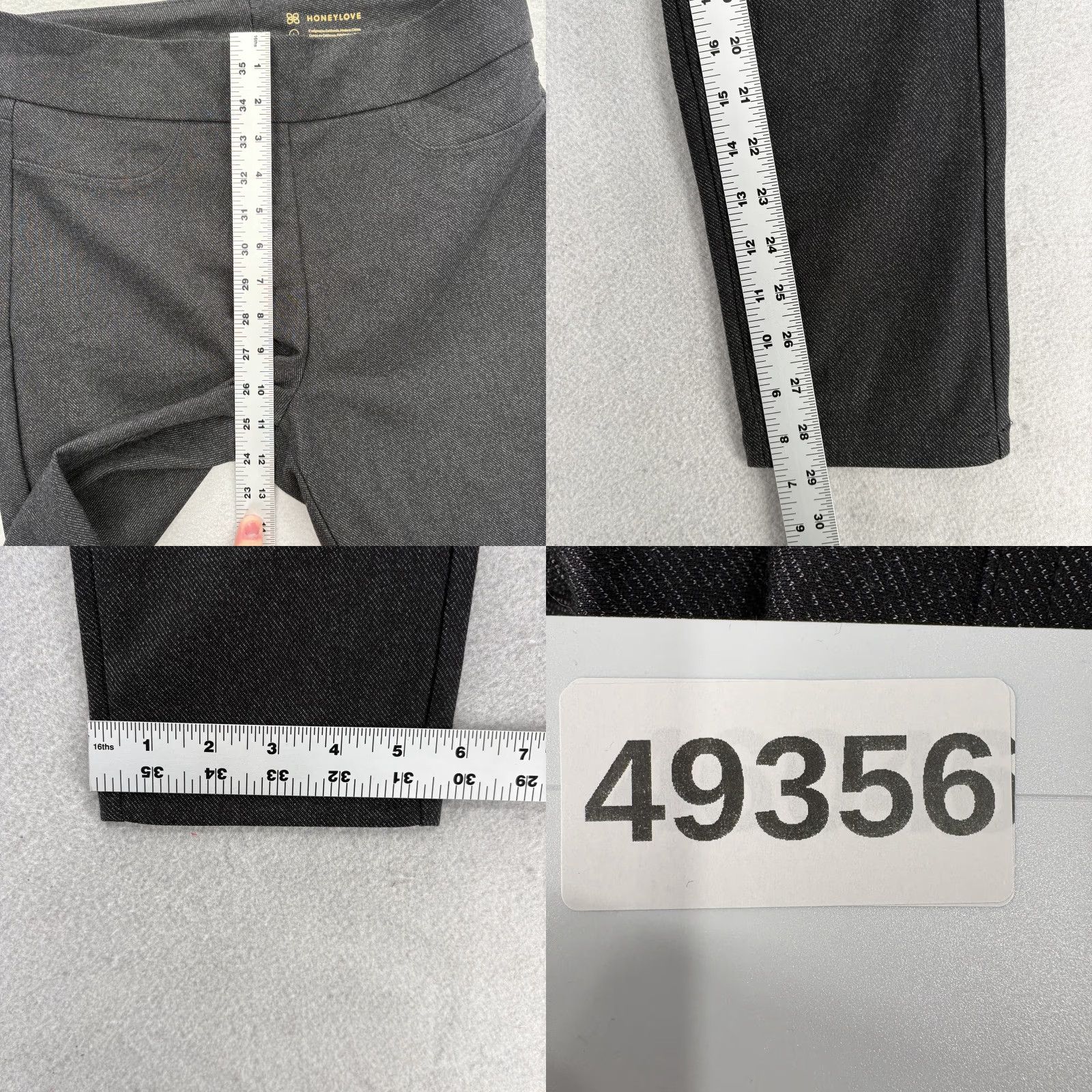 Vintage Honeylove Pants Womens Large Gray Hidden Smoothing Stretch Pull-On Slim Ankle Ponte Size 36" / US 14 / IT 50 - 8 Thumbnail