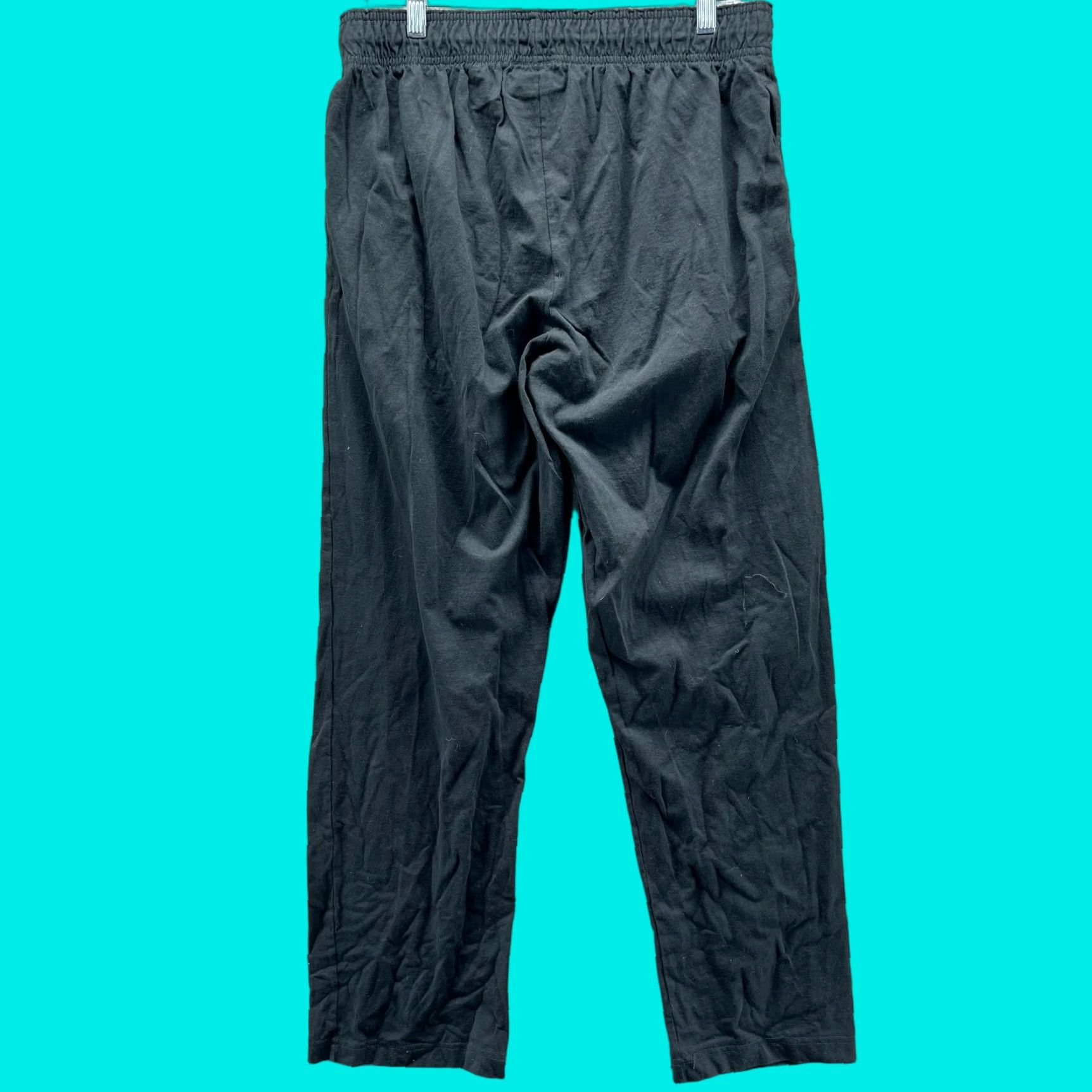 Champion VINTAGE Champion Sweatpants Mens Large Black Athletic Elastic Waist Fleece Logo 90s Size US 33 - 1 Thumbnail