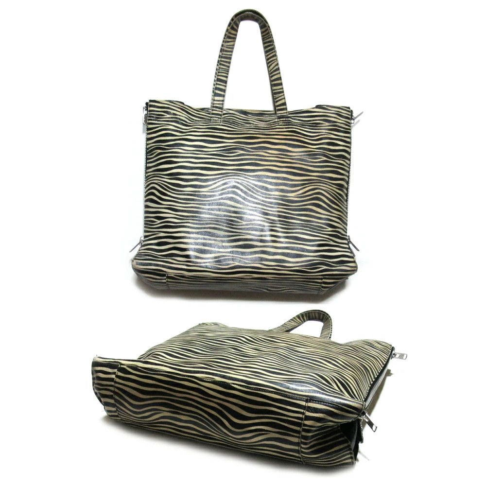 Yohji Yamamoto Yohji Yamamoto Pour Homme Zebra Leather Tote Bag Size ONE SIZE - 2 Thumbnail