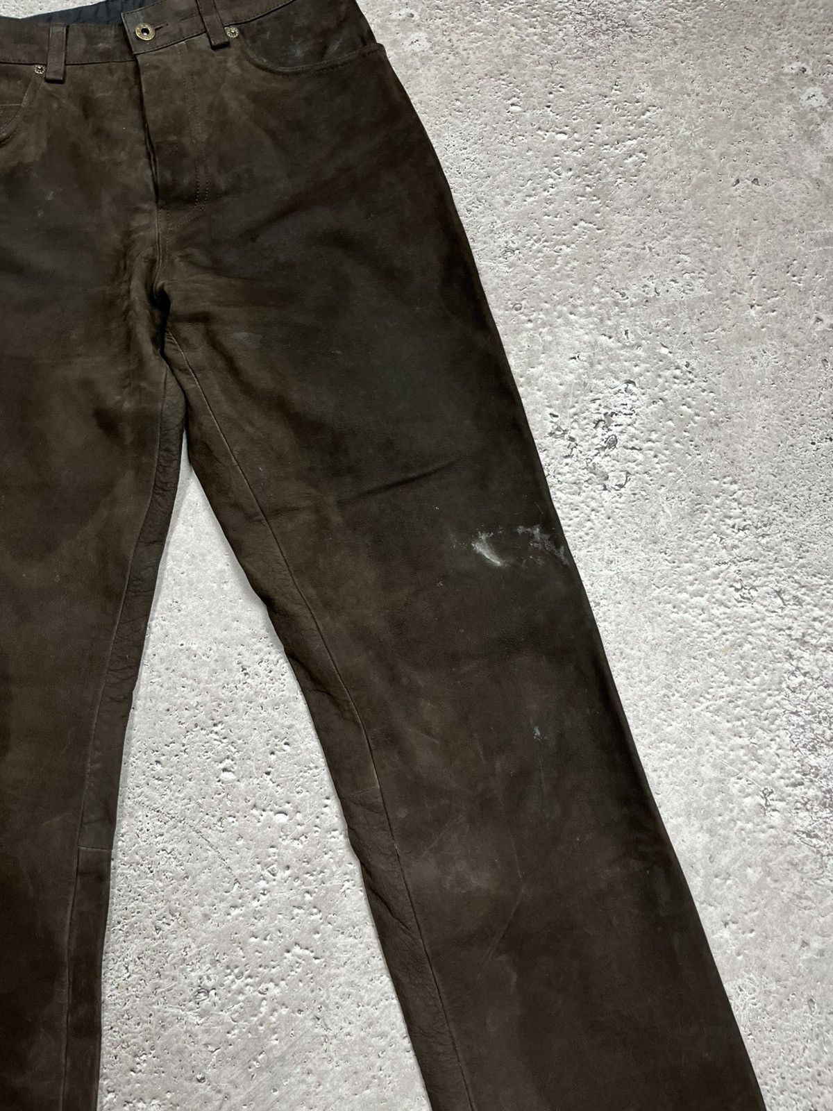 Other Stockerpoint Distressed Leather Pants Brown Size 31 Size US 31 - 4 Thumbnail