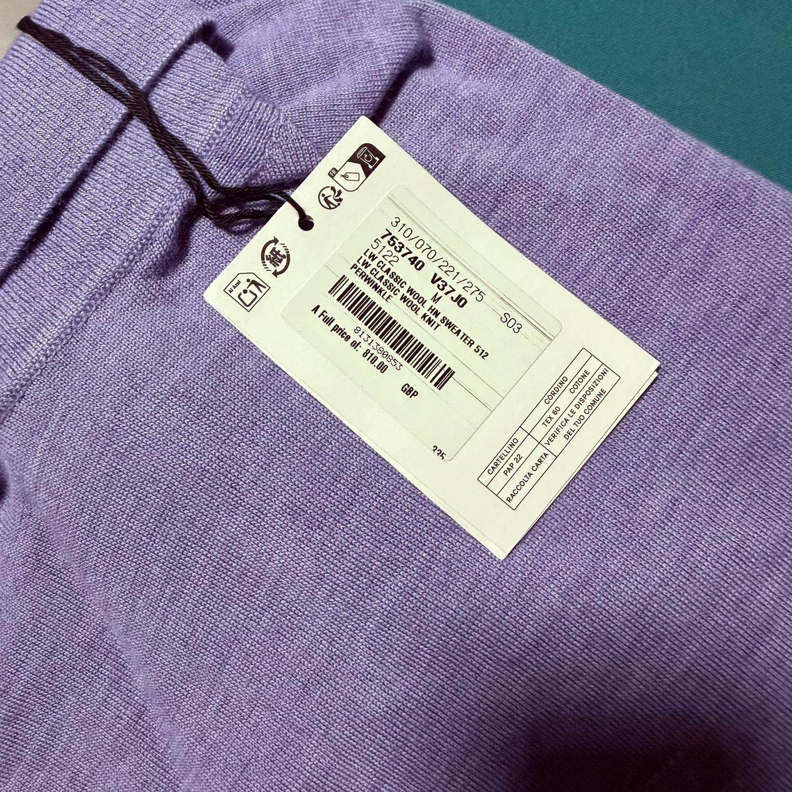 Bottega Veneta Lilac Light Wool Embroidered Logo High Neck Sweater Size US M / EU 48-50 / 2 - 9 Thumbnail