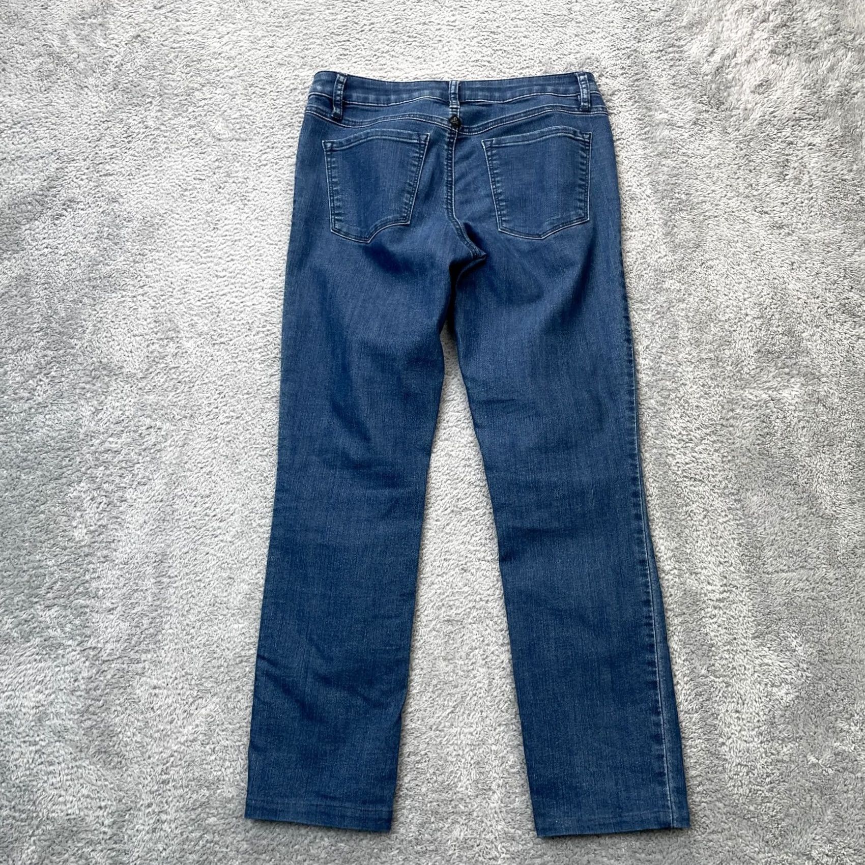 Prana Prana Jeans Womens 2 Blue Straight Leg Denim Medium Wash Stretch Cotton Polyester Spandex 5-Pocket Inseam 27 in Button Zipper Size 28" / US 6 / IT 42 - 2 Thumbnail