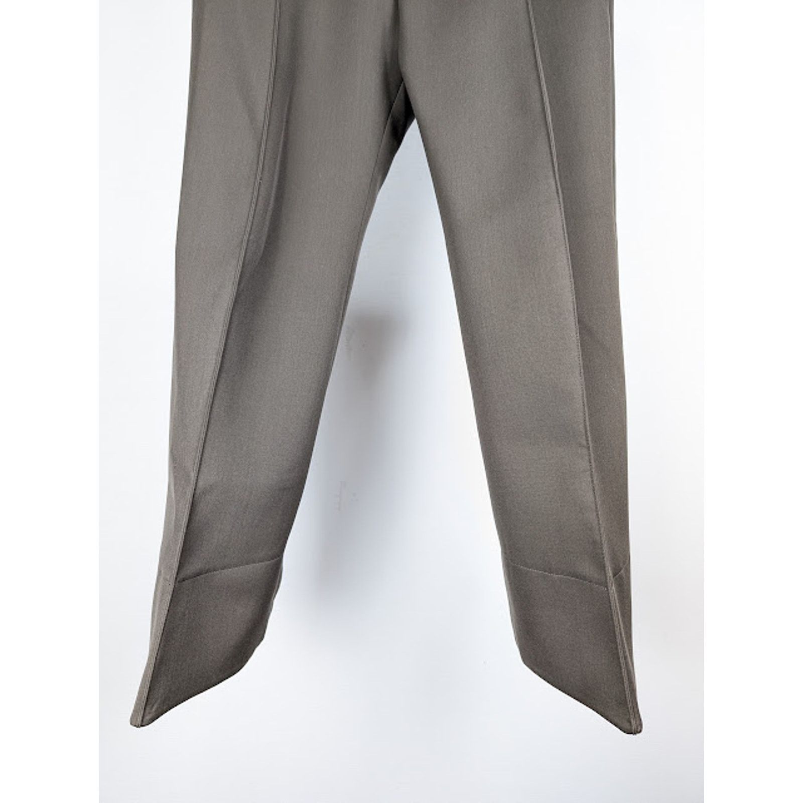 Bottega Veneta o1rshd1 Compact Wool Trousers in Olive Size US 34 / EU 50 - 4 Thumbnail