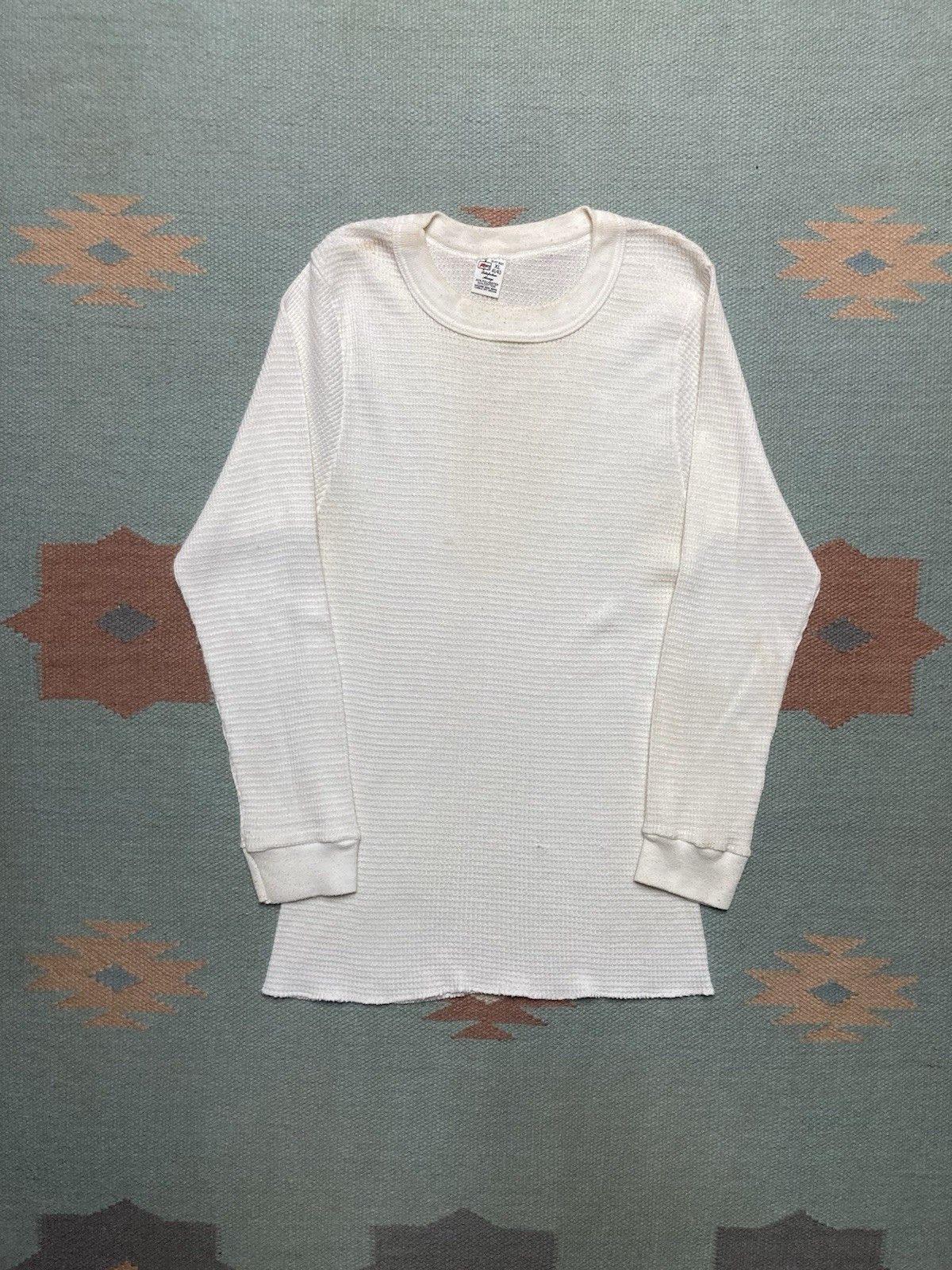 Vintage 70s waffle knit thermal shirt Kmart grunge base women’s XL Size XL / US 12-14 / IT 48-50 - 1 Thumbnail