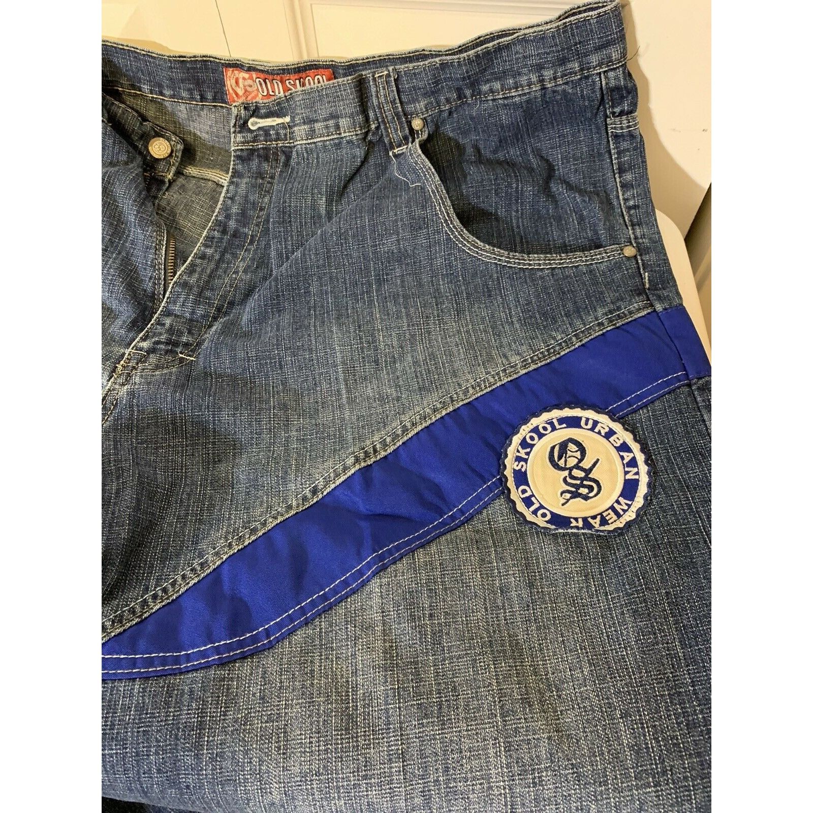Other Vtg Old Skool Urban wear Men’s Sz 44 Blue Jeans Shorts Size US 44 / EU 60 - 5 Thumbnail