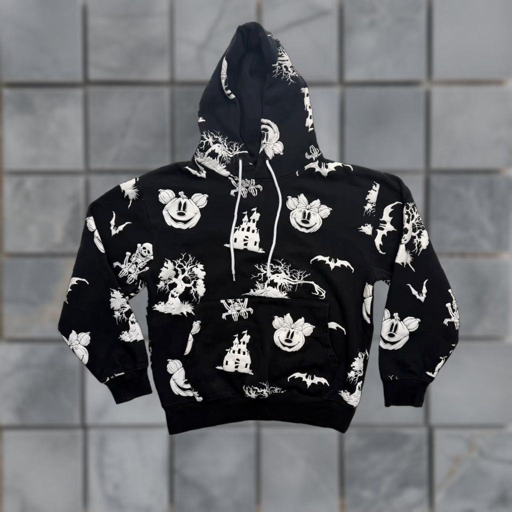 Disney Disney Mickey Minnie Hoodie Shirt Mens S Black Halloween Glow In The Dark Size US S / EU 44-46 / 1 - 1 Thumbnail