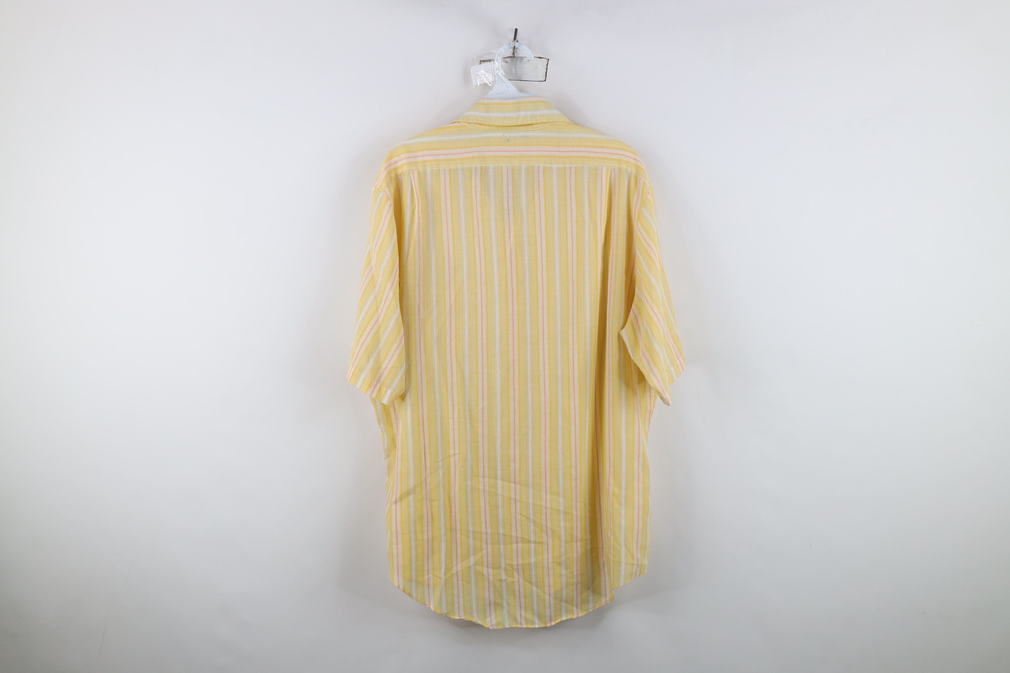 Vintage Vintage 70s Streetwear Sheer Rainbow Striped Button Shirt Size US XL / EU 56 / 4 - 11 Thumbnail