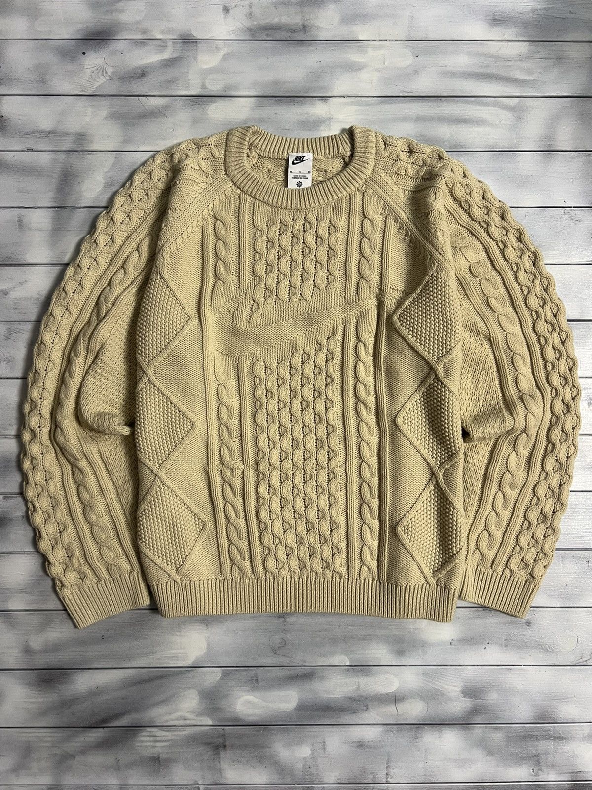 Nike Very Rare Knitted Sweater Nike Big Swoosh Centr Logo Size US XL / EU 56 / 4 - 1 Thumbnail