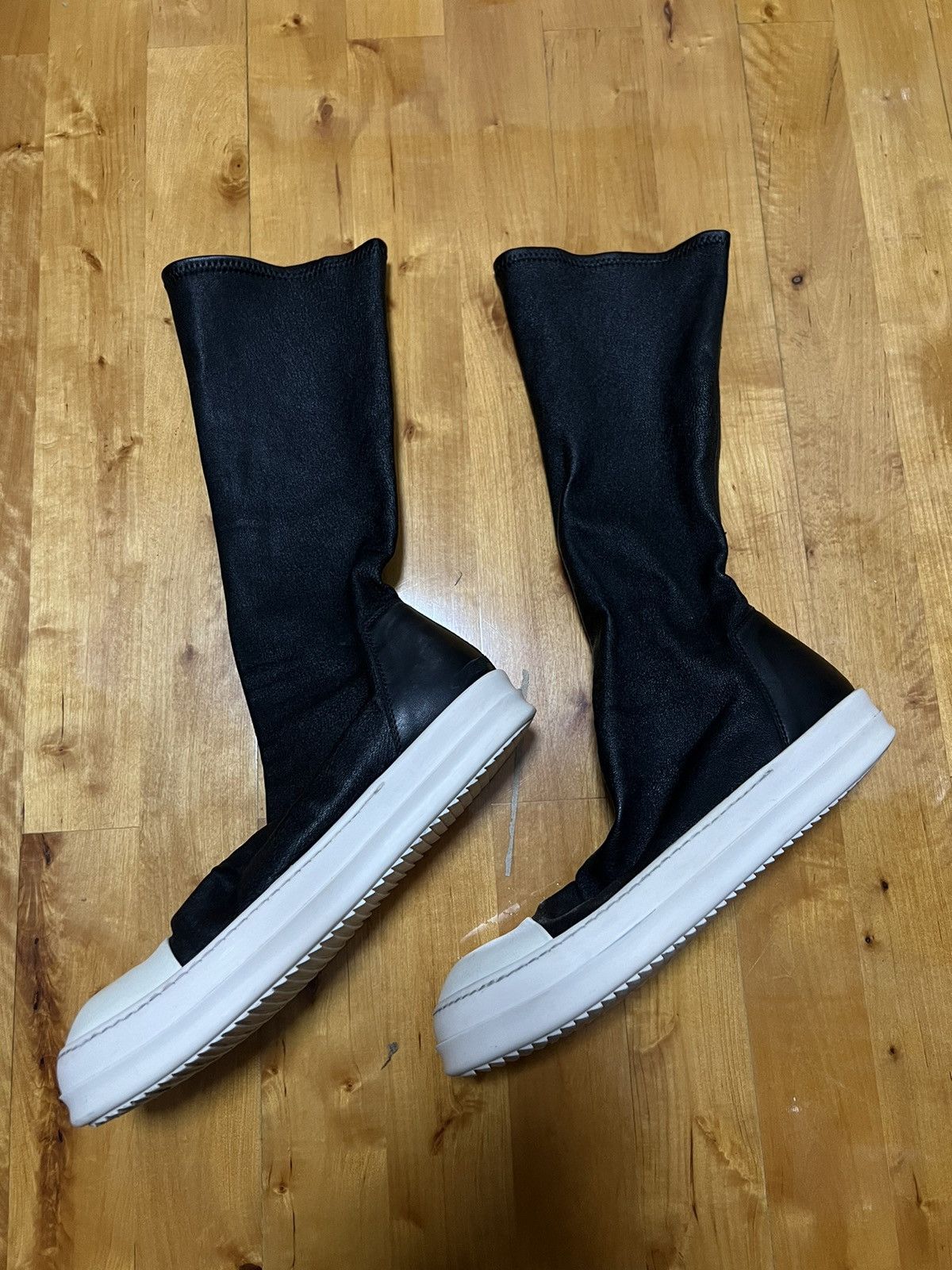 Rick Owens Rick owens mainline leather mid sock boots 41 Size US 8 / EU 41 - 3 Thumbnail