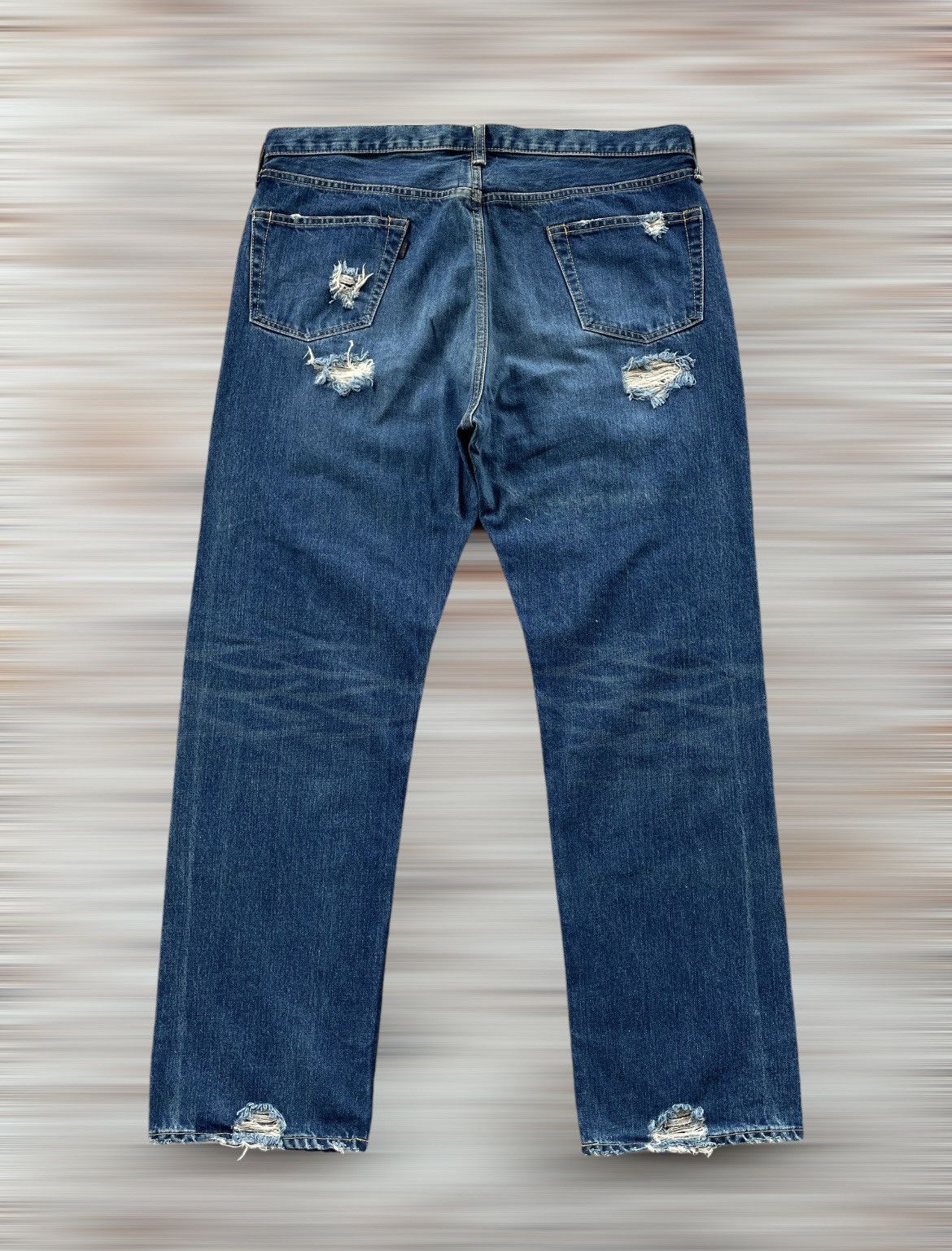 Designer × Fashion Victim × Japanese Brand VICTIM JAPAN DISTRESSED JEANS Size US 37 - 3 Thumbnail