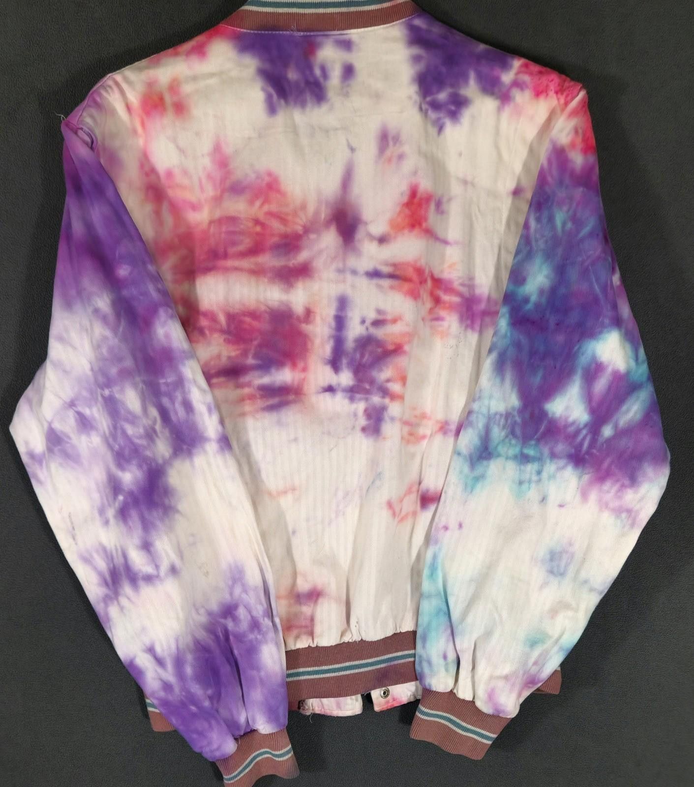 Izod Vintage Lacoste Bomber Jacket Tie Dye Purple Pink Blue Size US S / EU 44-46 / 1 - 6 Thumbnail