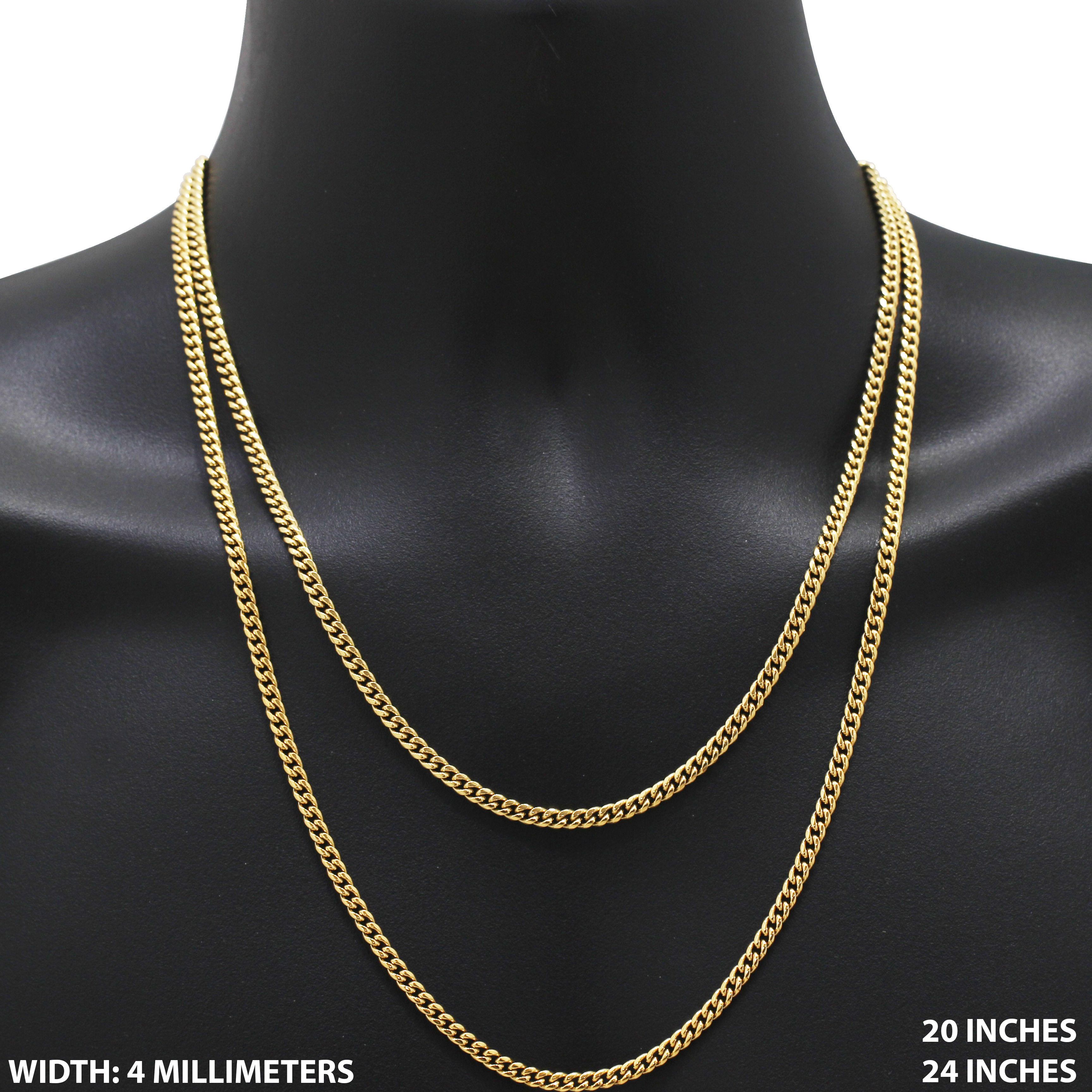 Other 316L SS 18k GP 4mm Miami Cuban Link Chain Necklace 24” Size ONE SIZE - 1 Thumbnail