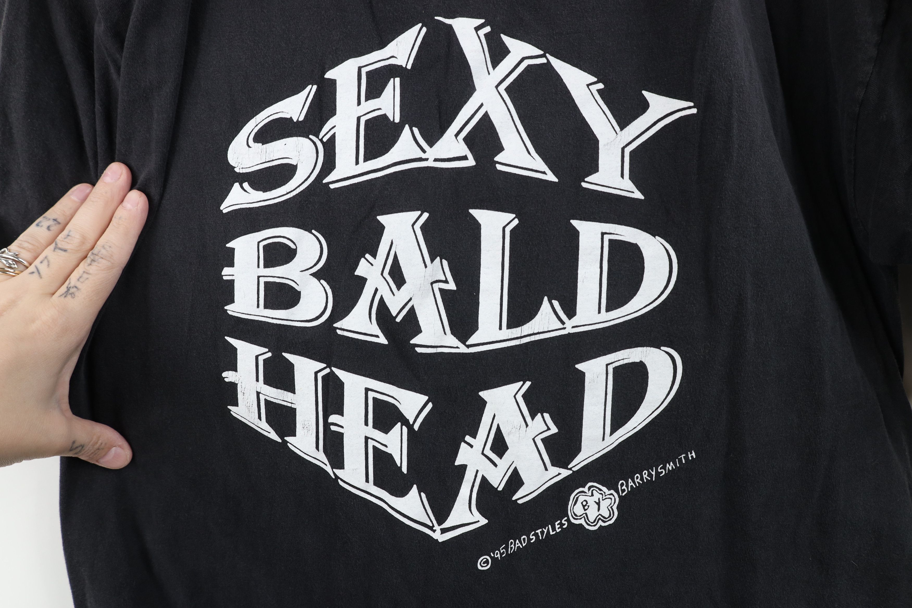 Vintage Vintage 90s Streetwear Sexy Bald Head Bad Styles T-Shirt USA Size US XL / EU 56 / 4 - 5 Thumbnail