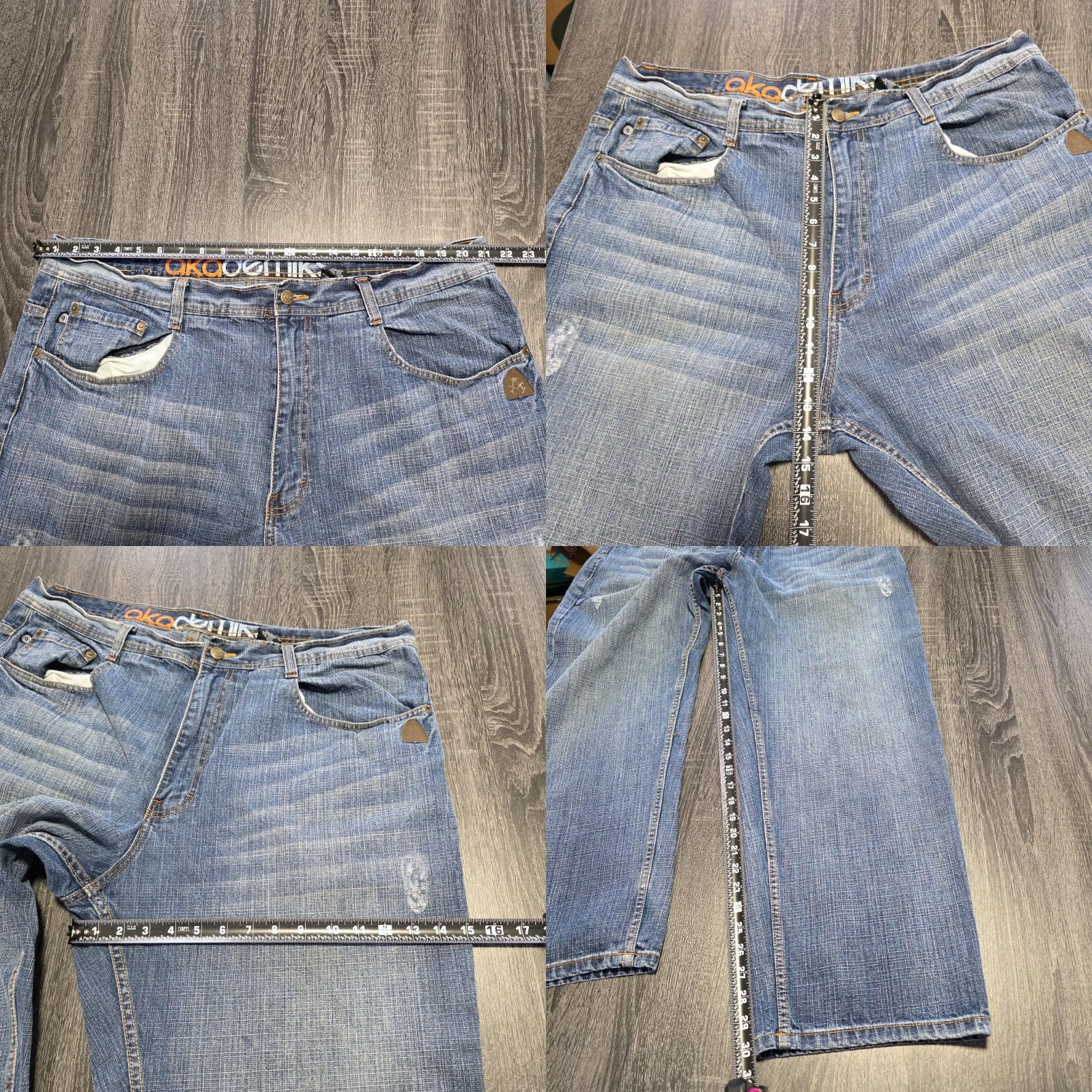 Akademiks VINTAGE Akademiks Jeans Mens 44x32 Blue Wide-Leg Grunge Denim 42x30 Fit Skater 90s Size US 44 / EU 60 - 8 Thumbnail