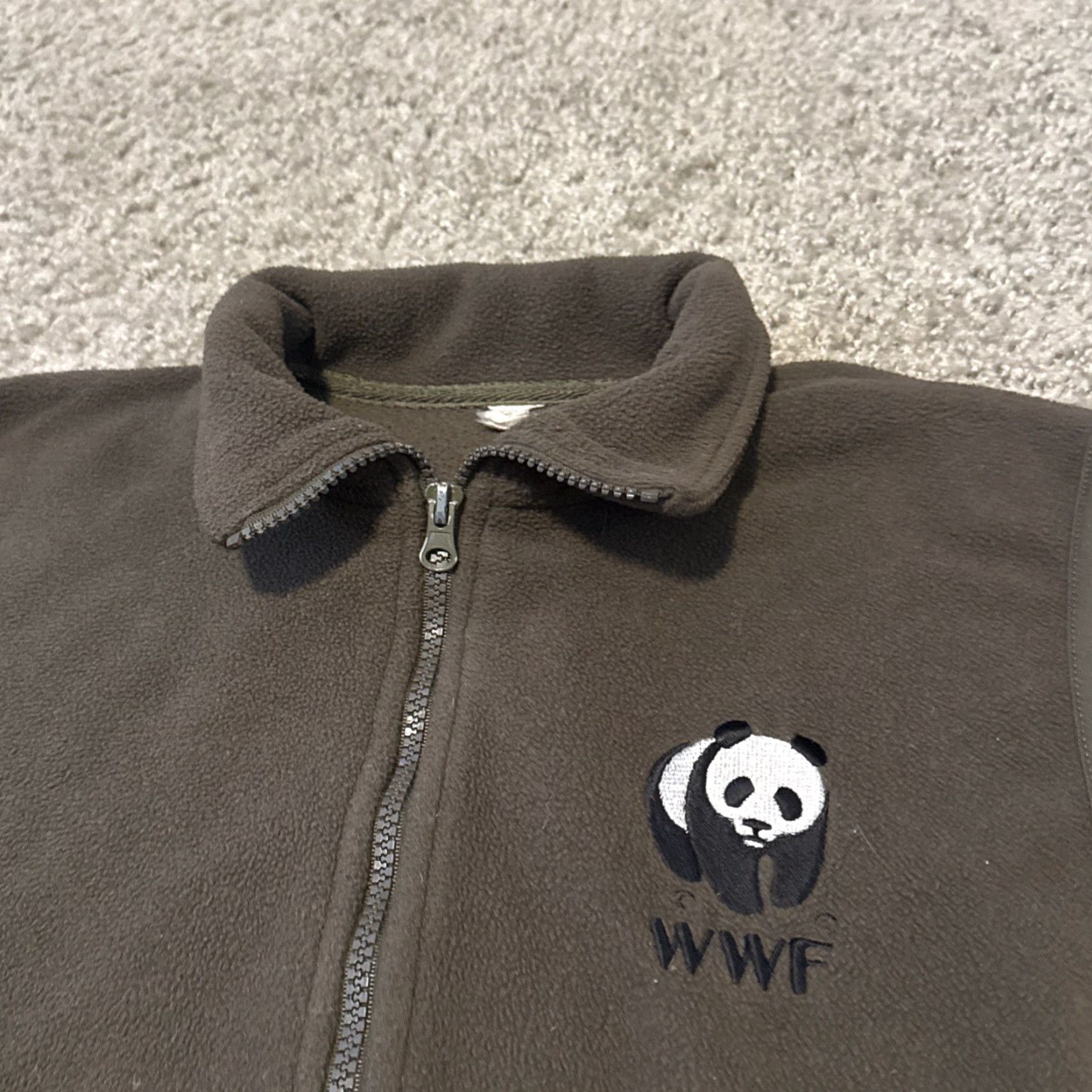 Vintage VINTAGE World Wildlife Fund WWF Fleece Vest Full Zip Men Dark Green M Size US M / EU 48-50 / 2 - 3 Thumbnail