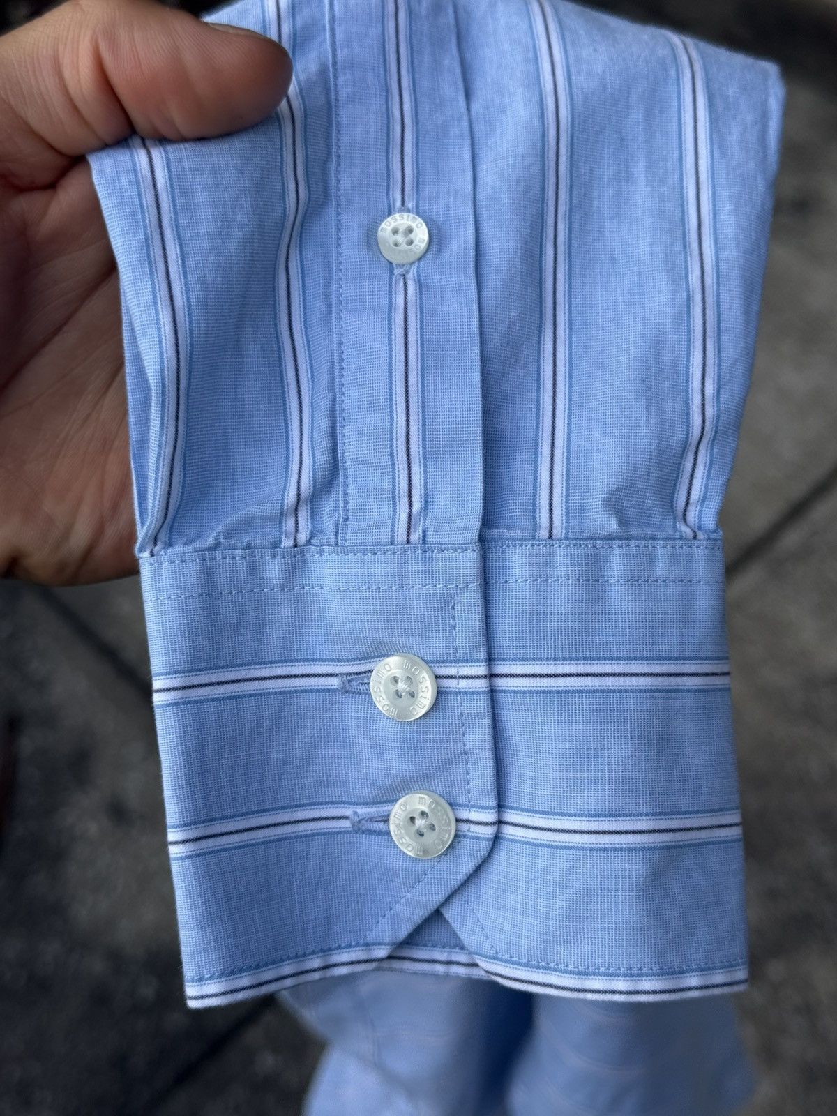 Mossimo 90s Light Blue Poplin Striped Long-Sleeve Cotton Shirt Size US S / EU 44-46 / 1 - 7 Thumbnail