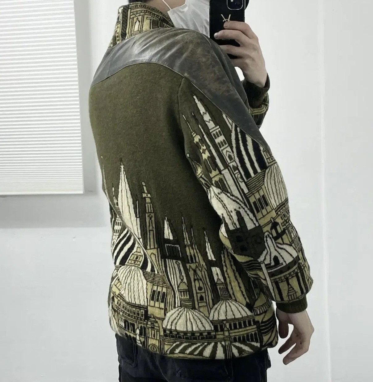 Japanese Brand × Vintage 90s PAPER PLANE Leather, Knitting Jacket Size US XL / EU 56 / 4 - 14 Thumbnail