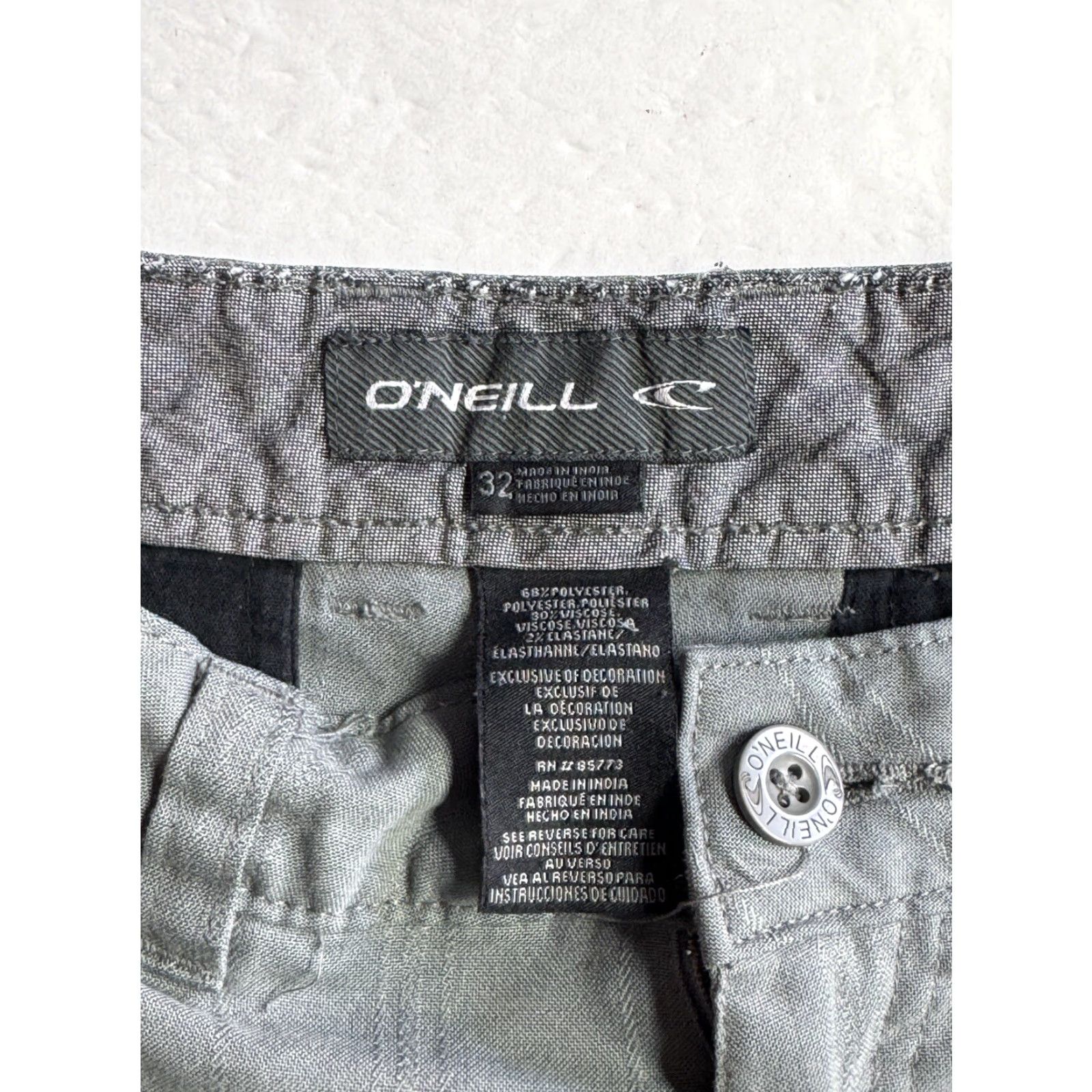 O'Neill O'Neill Shorts Chino Gray Mens Size 32 Size US 32 / EU 48 - 6 Thumbnail