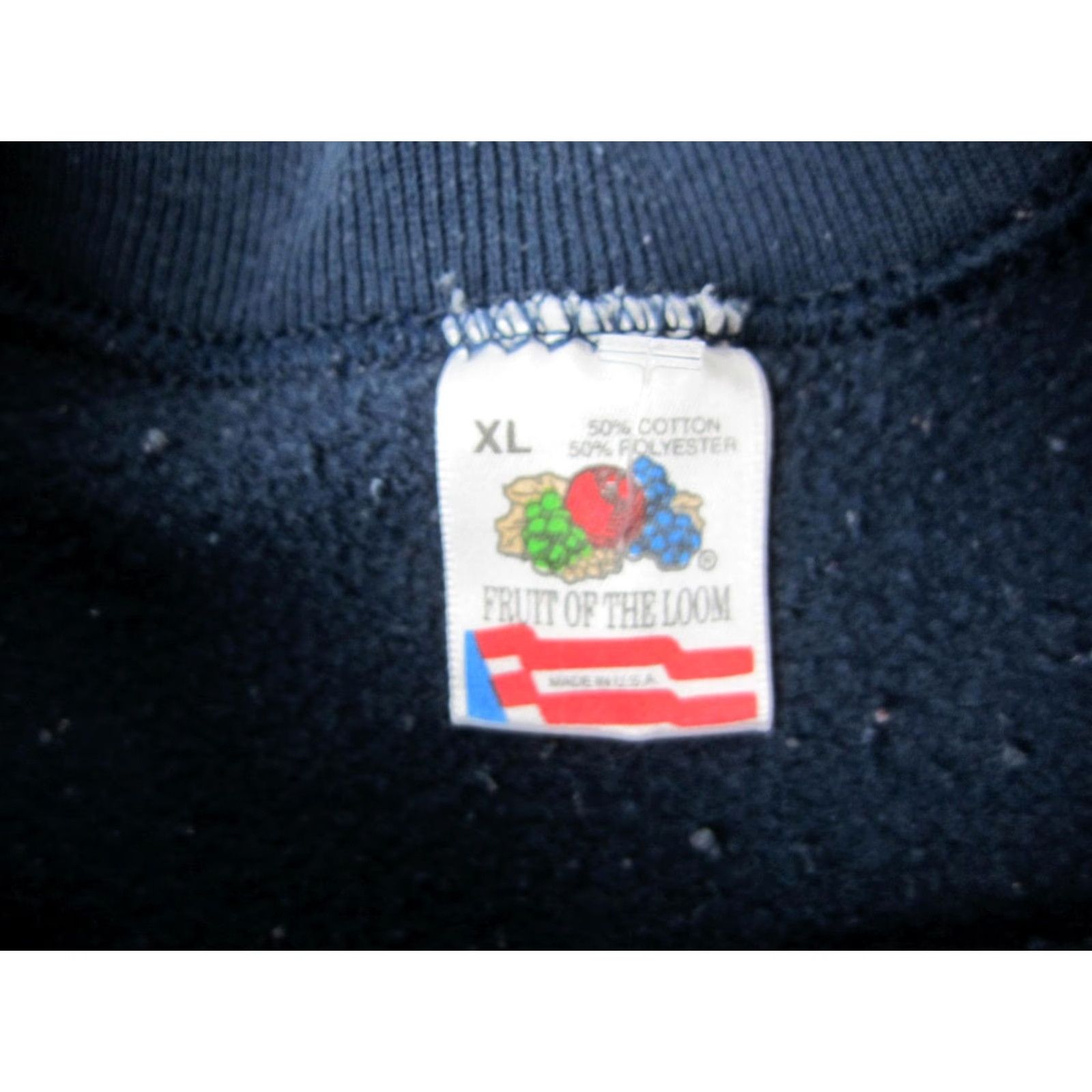 Fruit Of The Loom VINTAGE Fruit of the Loom Sweatshirt Mens XL Blue 80s 90s Cotton Polyester Fleece Crew Neck Pullover All Seasons USA Size US XL / EU 56 / 4 - 3 Thumbnail