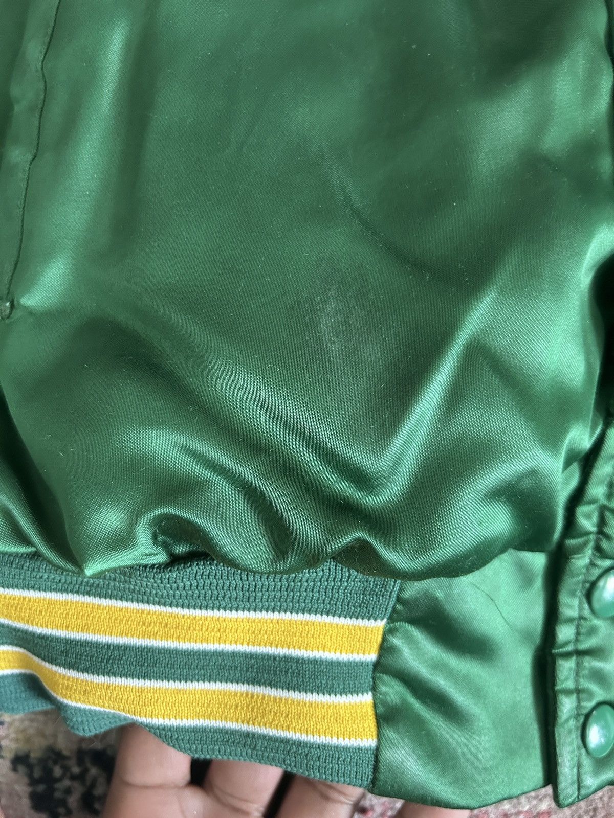 Starter Vintage 80s Chalk Line Green Bay Packers Satin Jacket Size US L / EU 52-54 / 3 - 4 Thumbnail