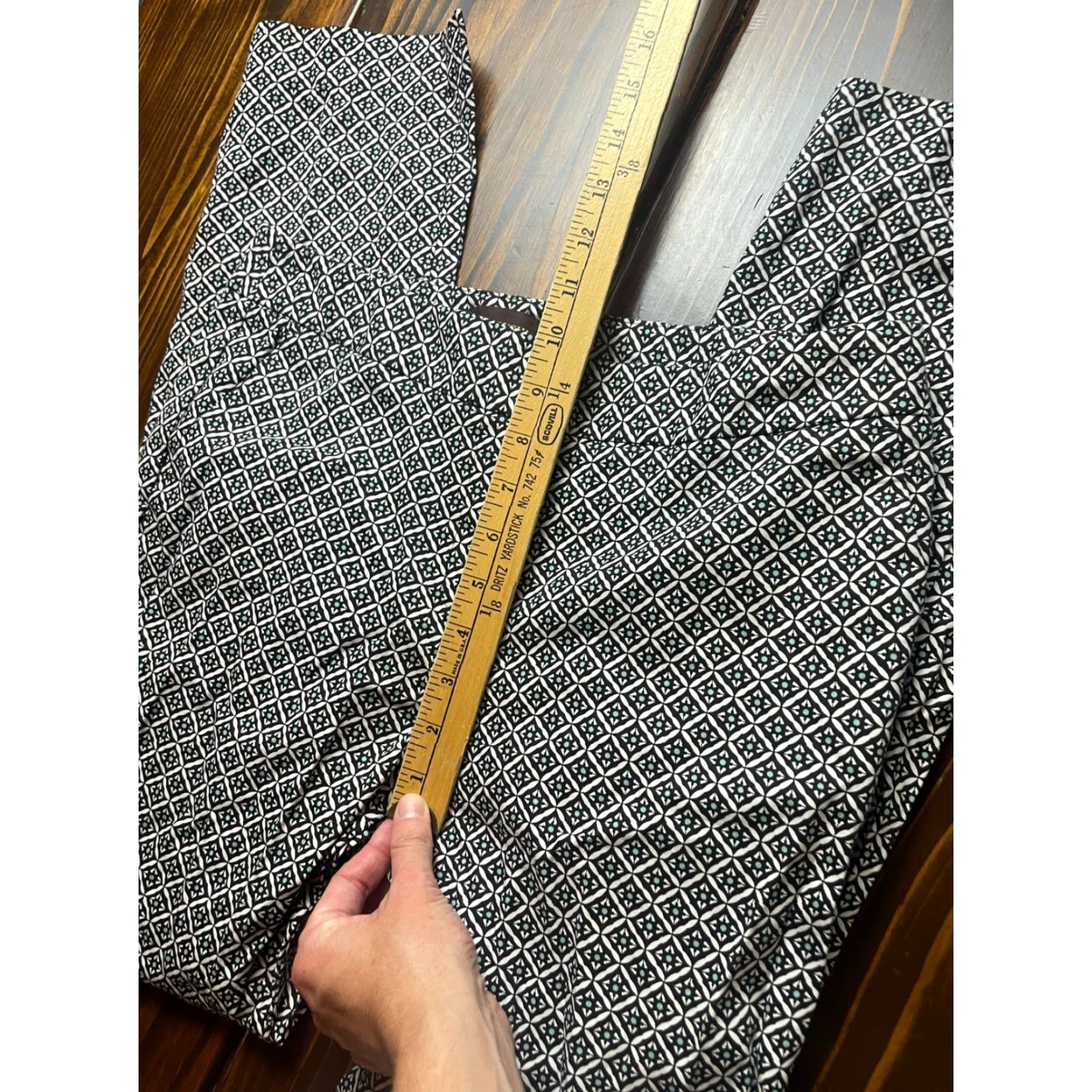Vintage VINTAGE Dana Buchman Pants Women Floral Black White Straight Leg Size 6 Women Size 28" / US 6 / IT 42 - 5 Thumbnail
