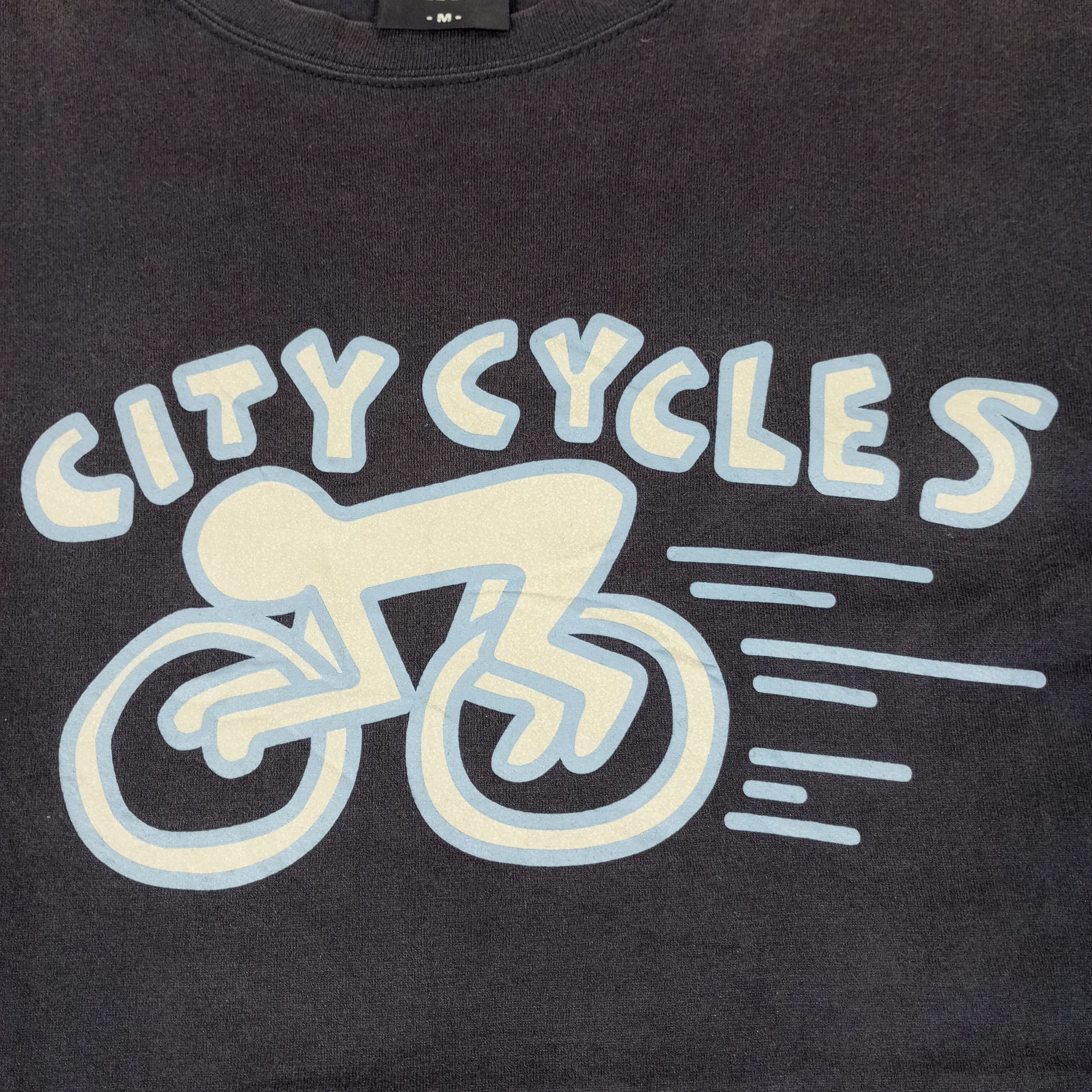 Keith Haring × Vintage Keith Haring City Cycles Streetwear Style Tshirt Size US M / EU 48-50 / 2 - 2 Thumbnail