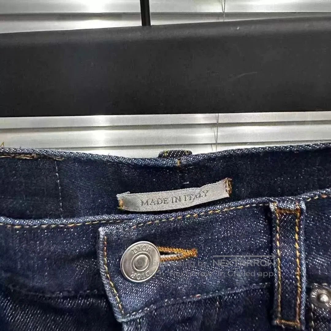 Japanese Brand Dior Logo Lined Hem Jeans Size 29. Size 29" - 2 Thumbnail