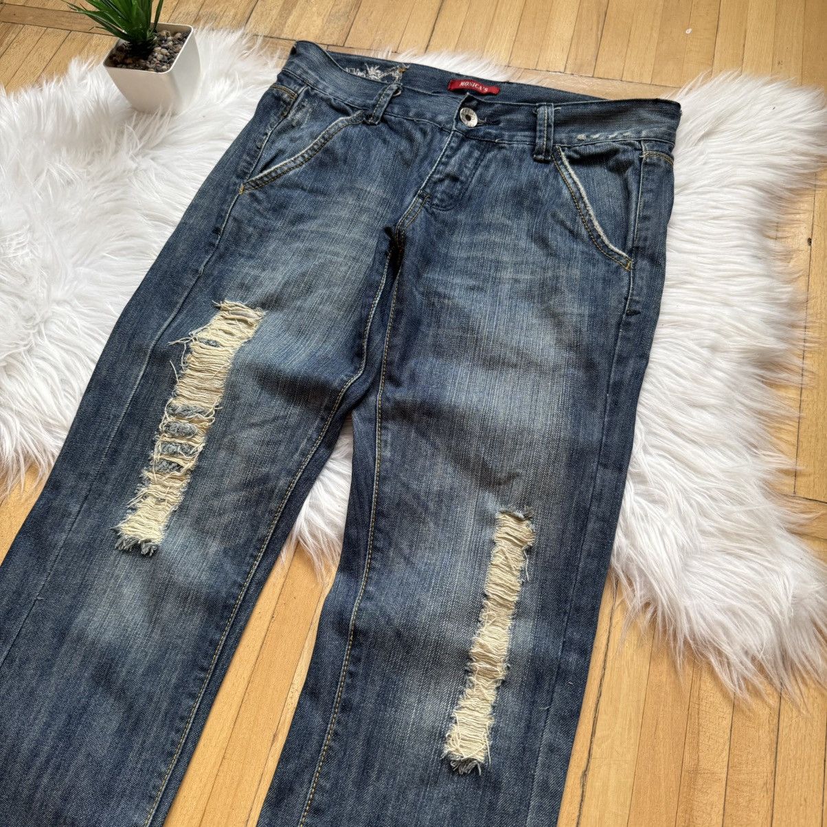 If Six Was Nine 📌Vintage Y2K Monica’s Low Rise Distress Washed Jeans Size 30" / US 8 / IT 44 - 11 Thumbnail