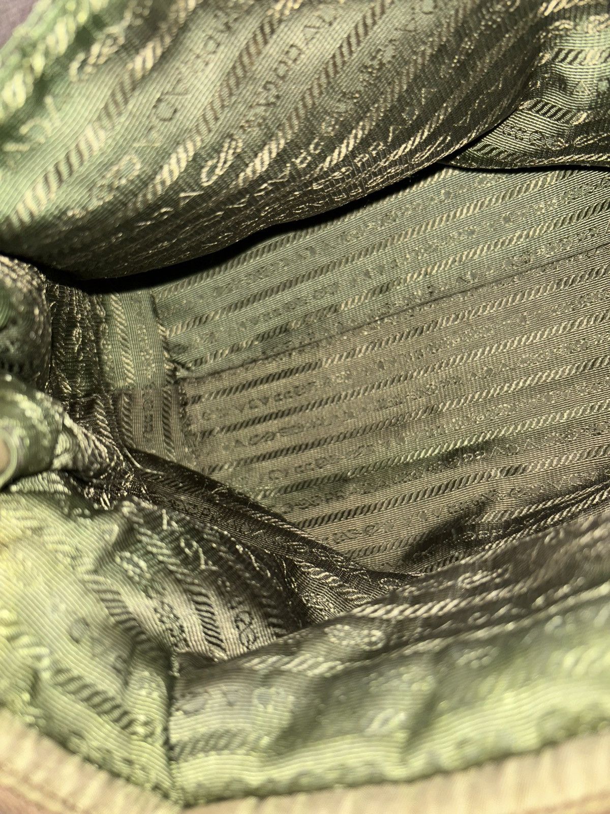 Prada Prada Hand Bag Green Nylon Size ONE SIZE - 17 Thumbnail